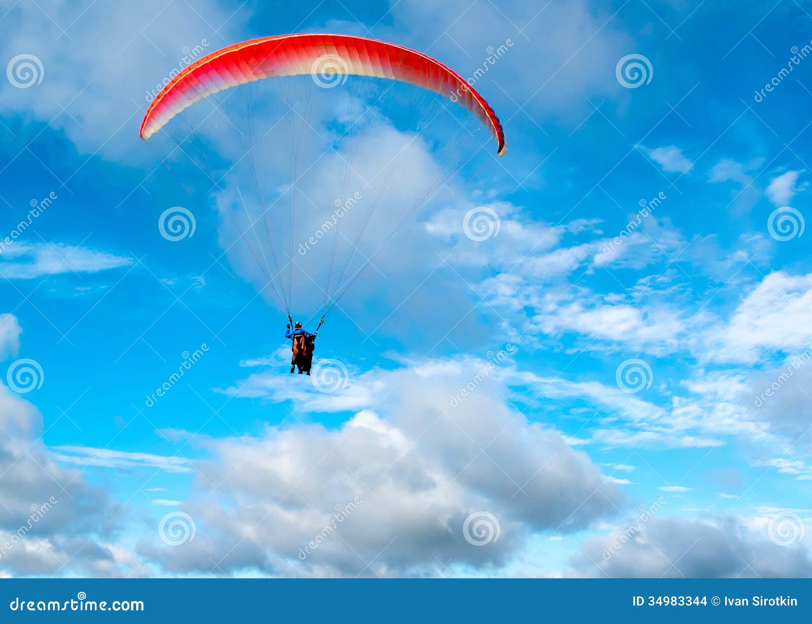 Fly in the sky stock photo. Image of freedom, paraplan 34983344