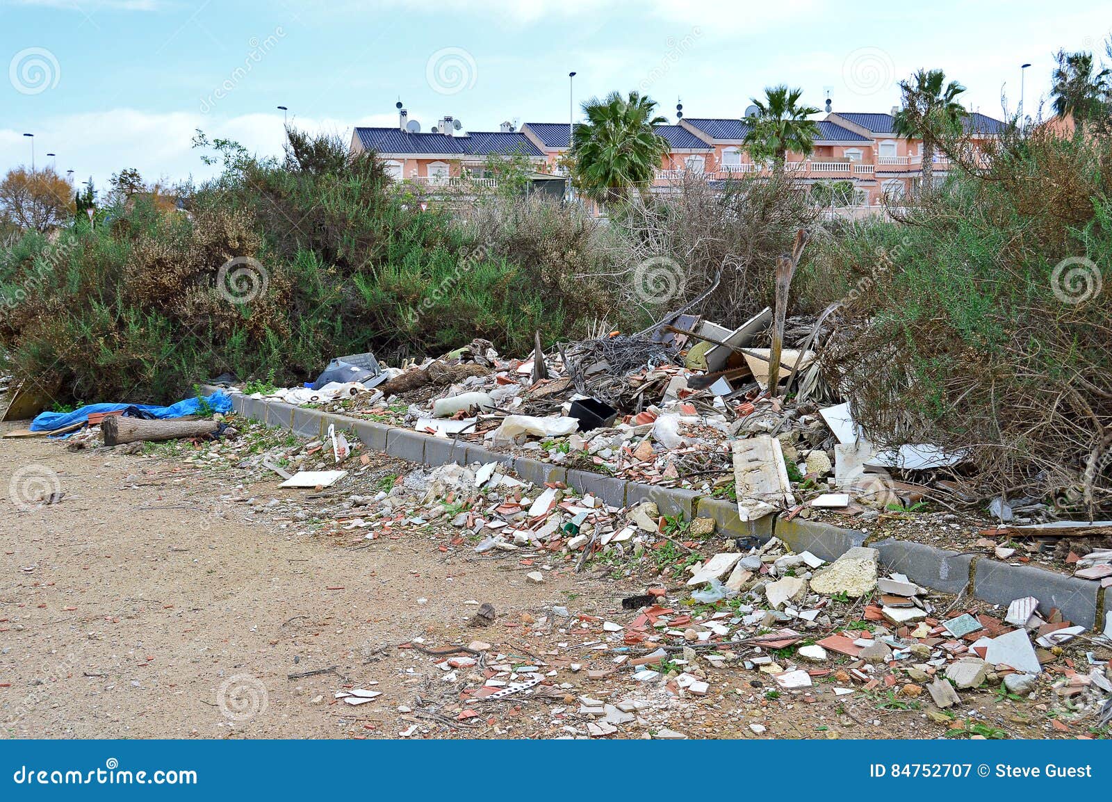 Fly Tipping Rubbish Dump stock image. Image of vandal 84752707