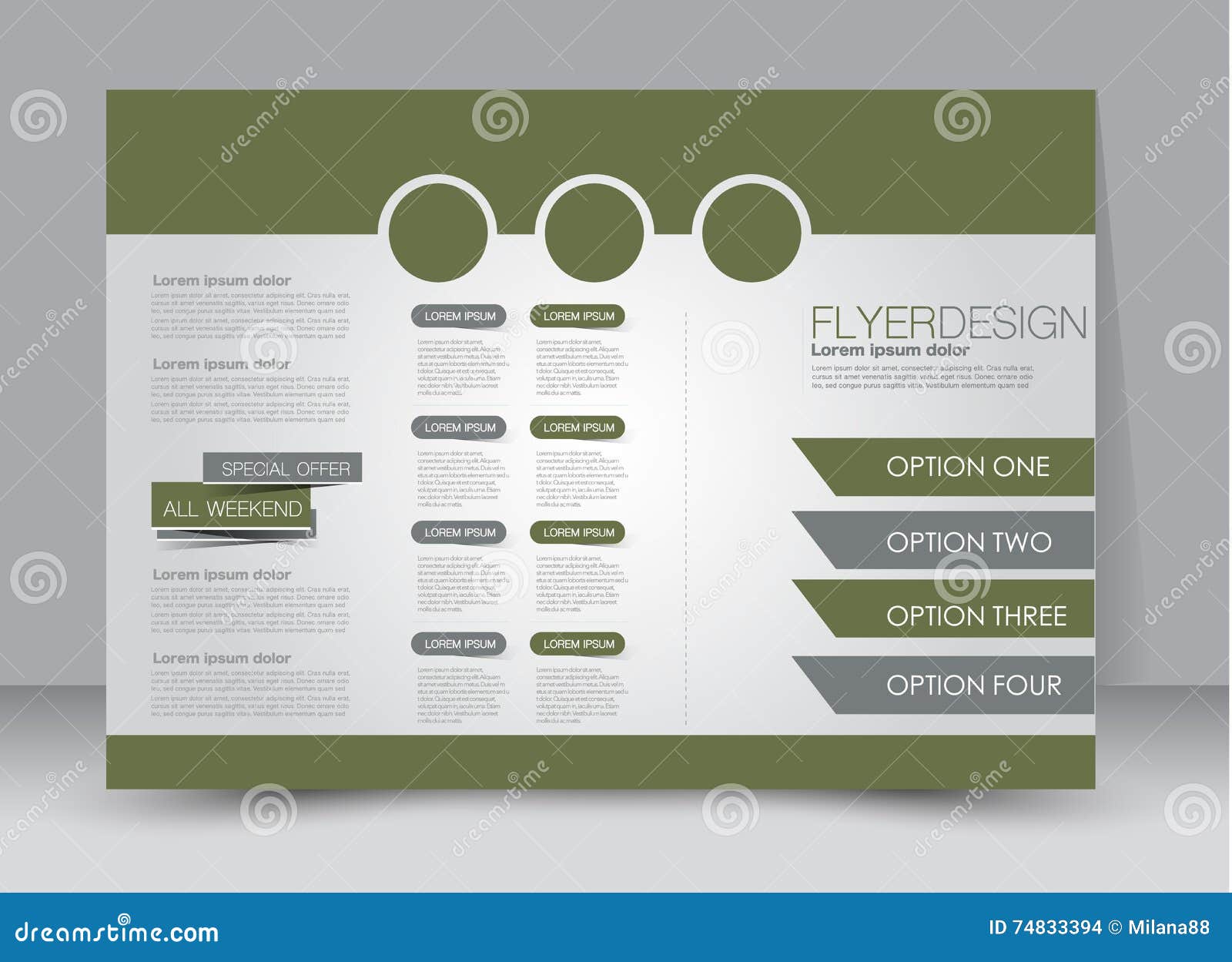 flyer, brochure, billboard template  landscape orientation for education, presentation, website.