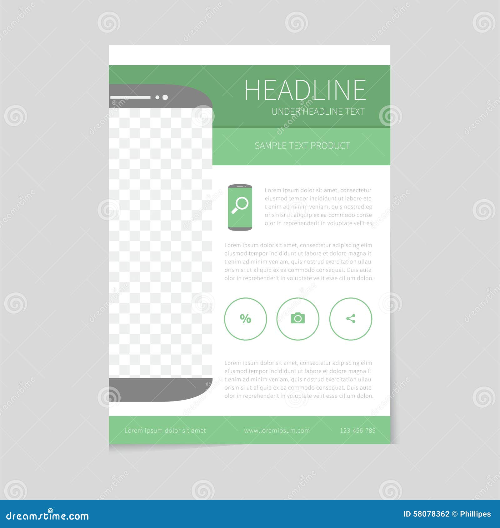 flyer design template in flat design stock vector illustration of