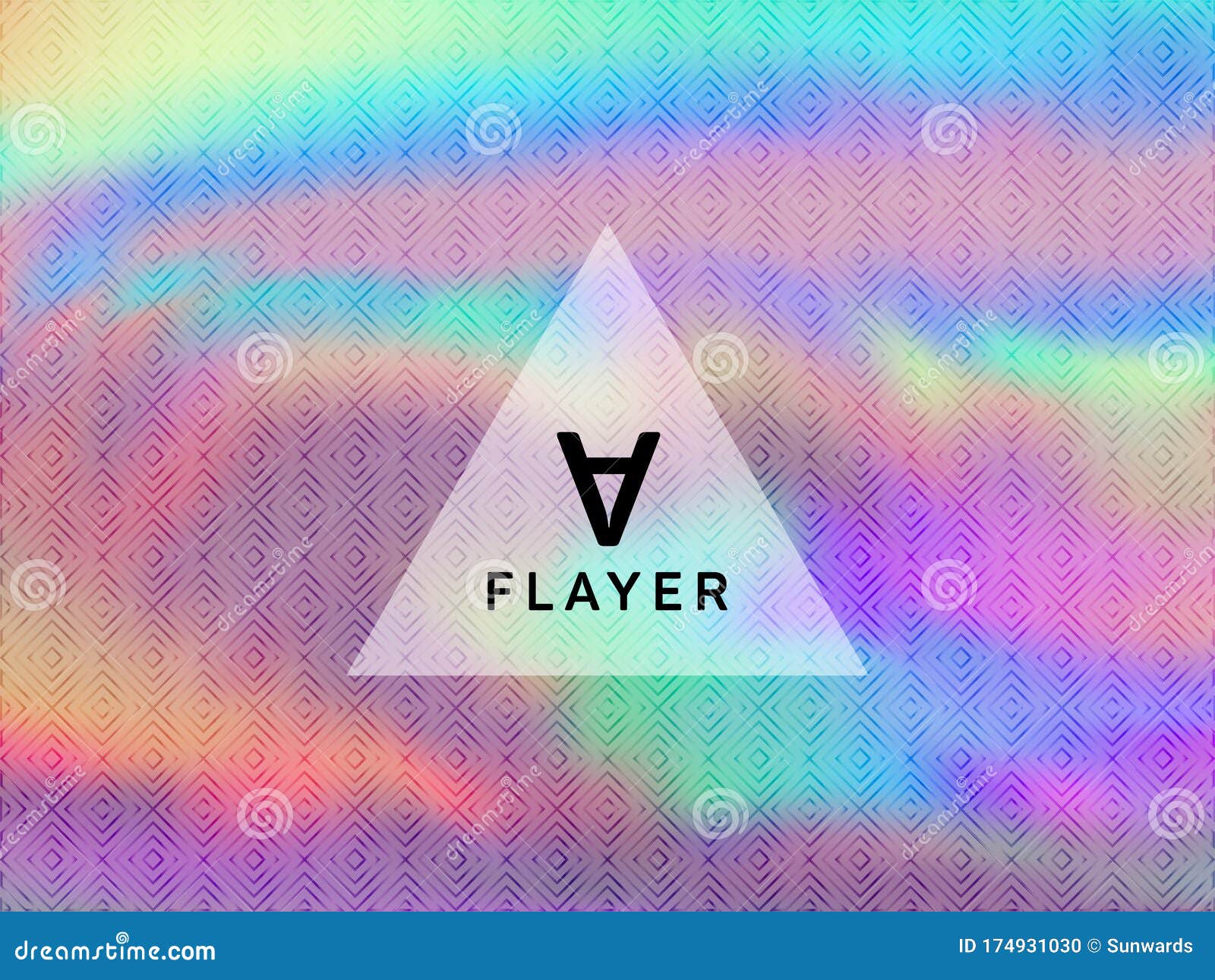 Flyer Neon Hologram Texture Vector Background Stock Vector Illustration Of Minimal Abstract