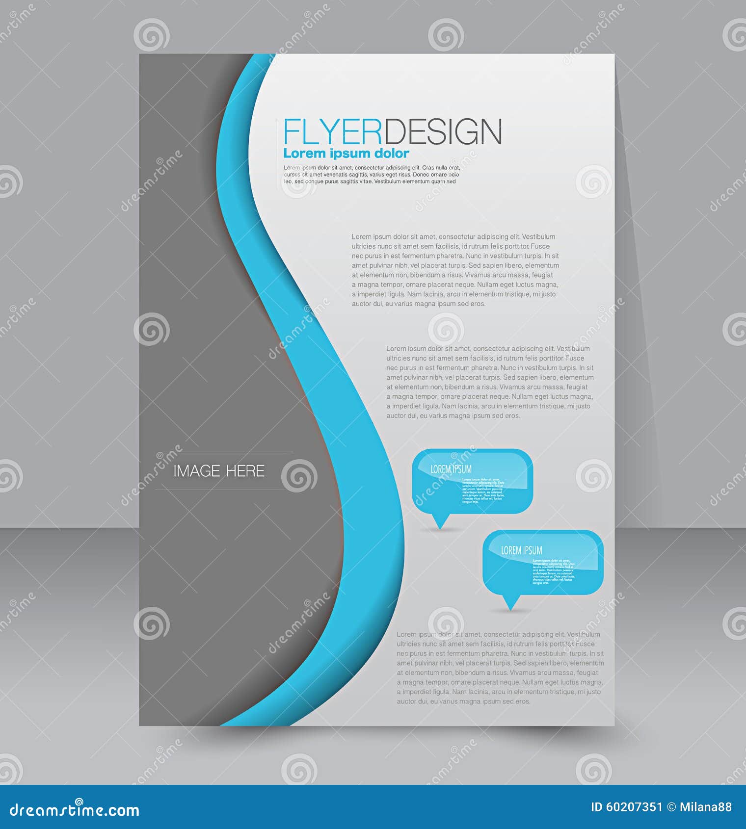 Flyer Template Brochure Design Business Cover Stock Vector Illustration Of Modern Front