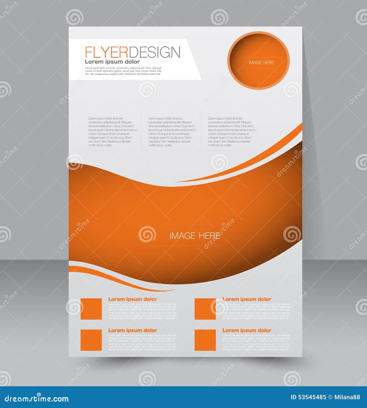 Flyer Template. Business Brochure. Editable A23 Poster Stock Vector With Flyer Maker Template Free