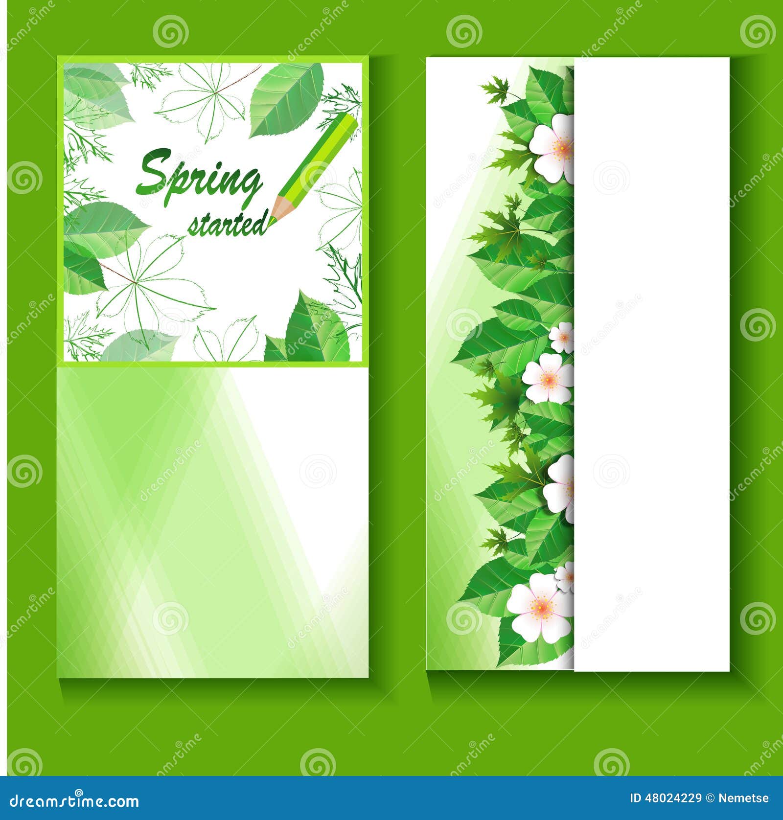 Flyer Template with a Fresh Spring Background Stock Vector Intended For Free Spring Flyer Templates