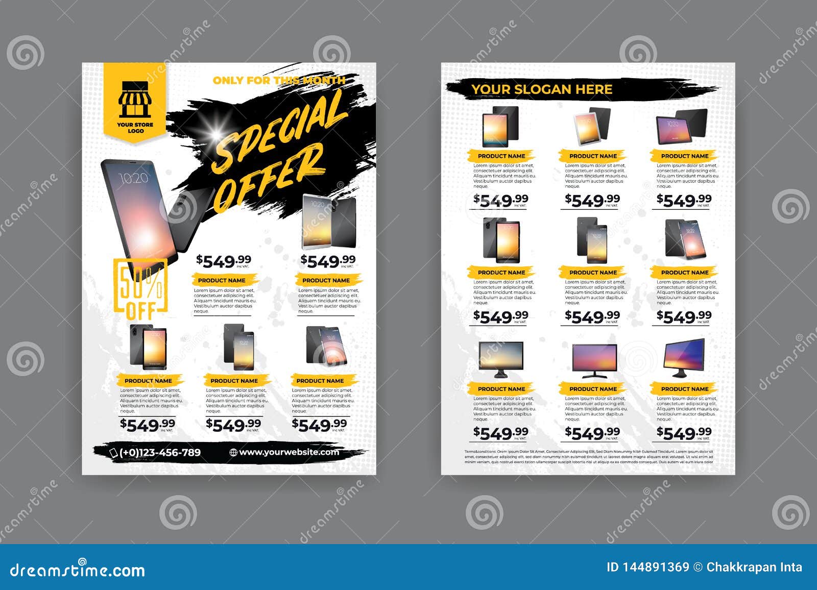 Promo Flyer Template Free from thumbs.dreamstime.com