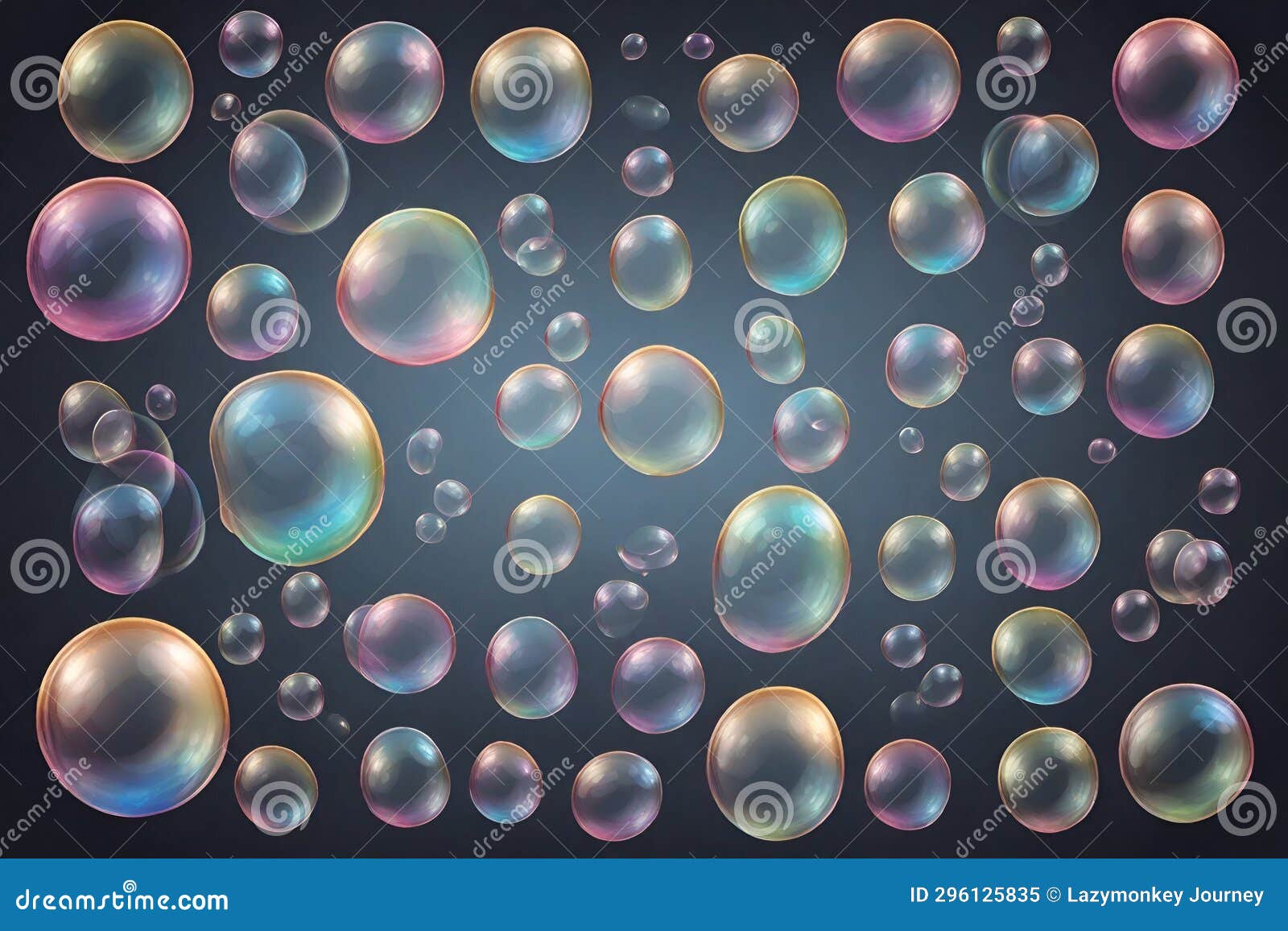 Flying Abstract Color Soap Bubbles Stock Illustration Illustration of