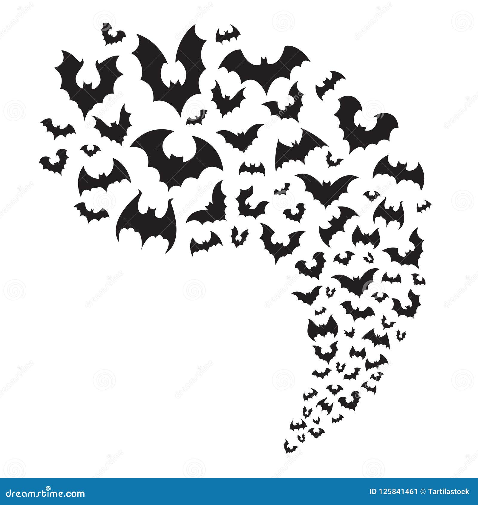 flying bats flock. creepy halloween bat fly from cave. scary nocturnal animal at sky horizontal divider 