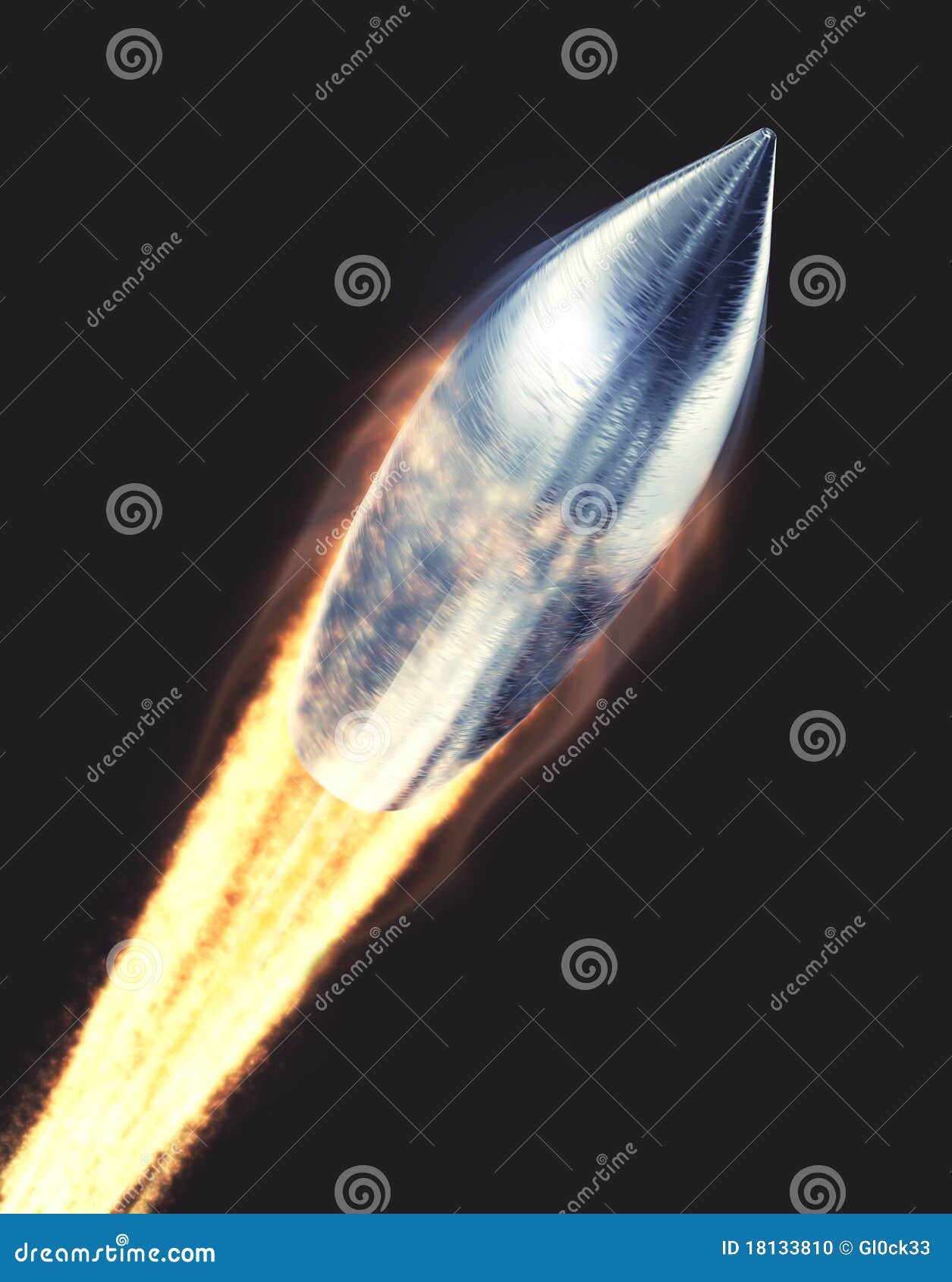 Flying bullet stock illustration. Illustration of trail - 18133810