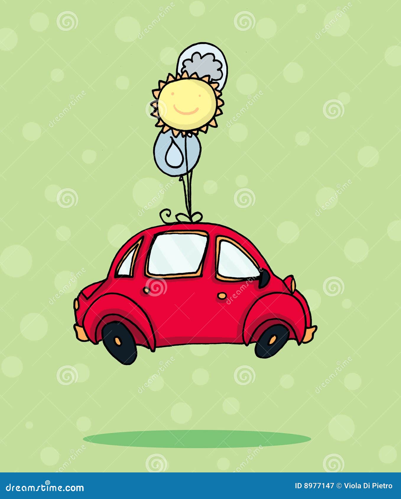 Flying car stock illustration. Illustration of ecologic 8977147