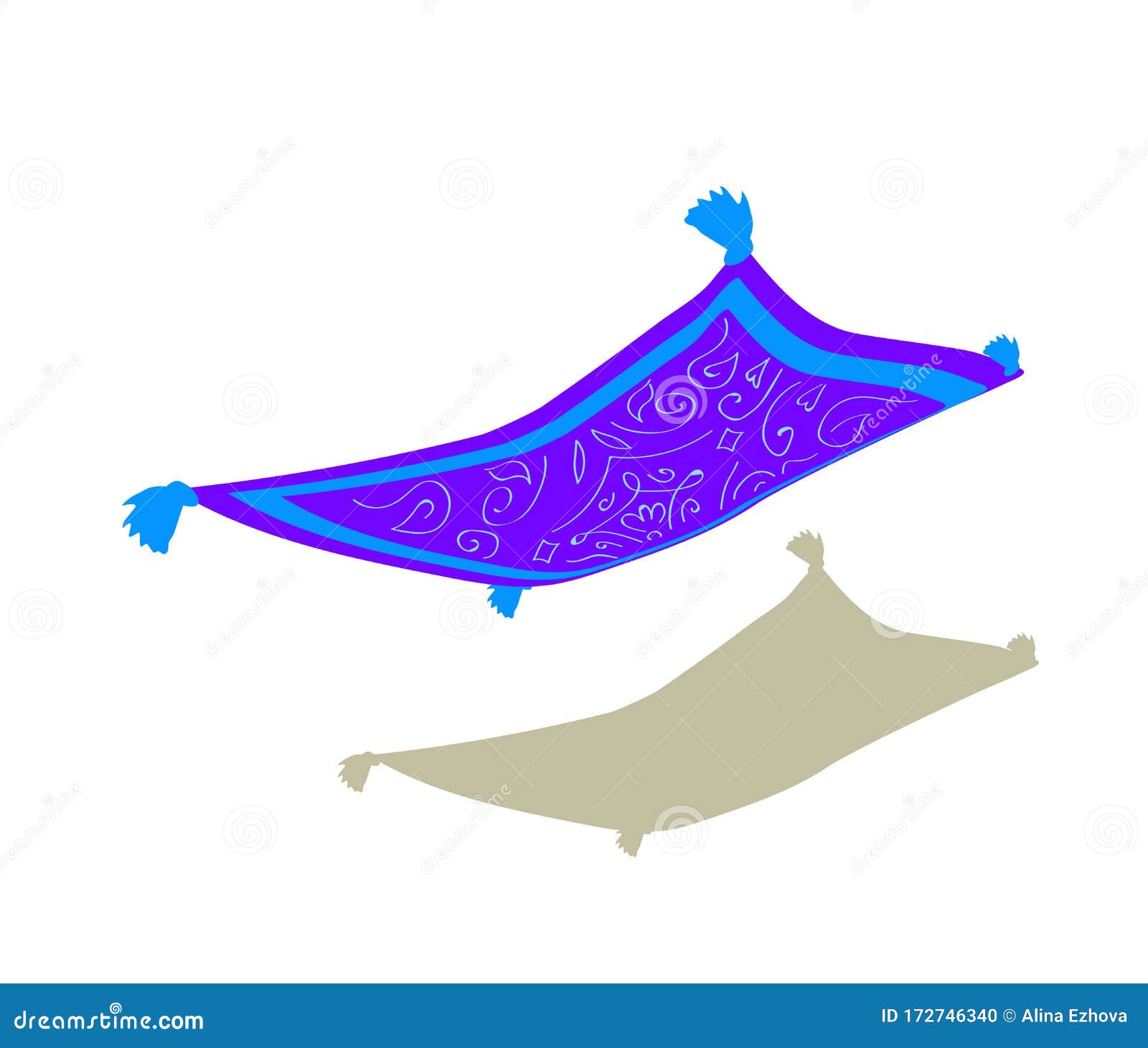 cartoon flying carpet