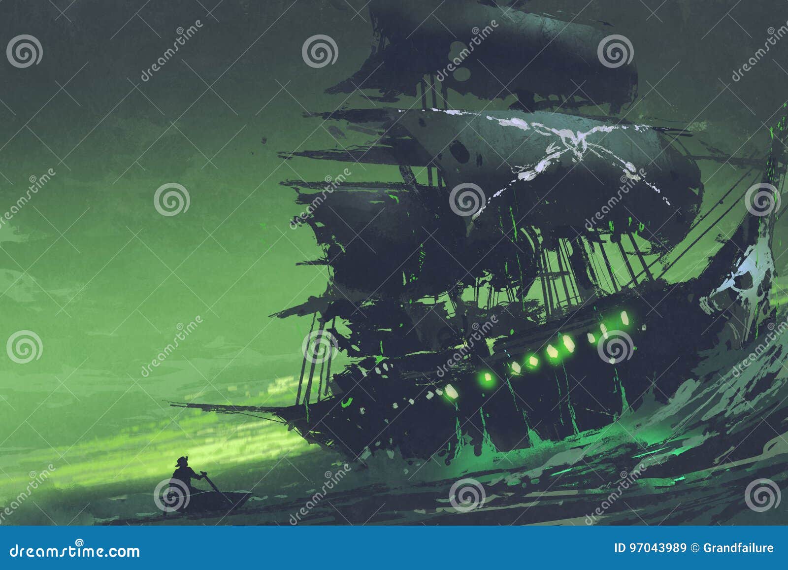 Pirate Ship In Battle, With Cannons Firing And Smoke Rising Royalty ...
