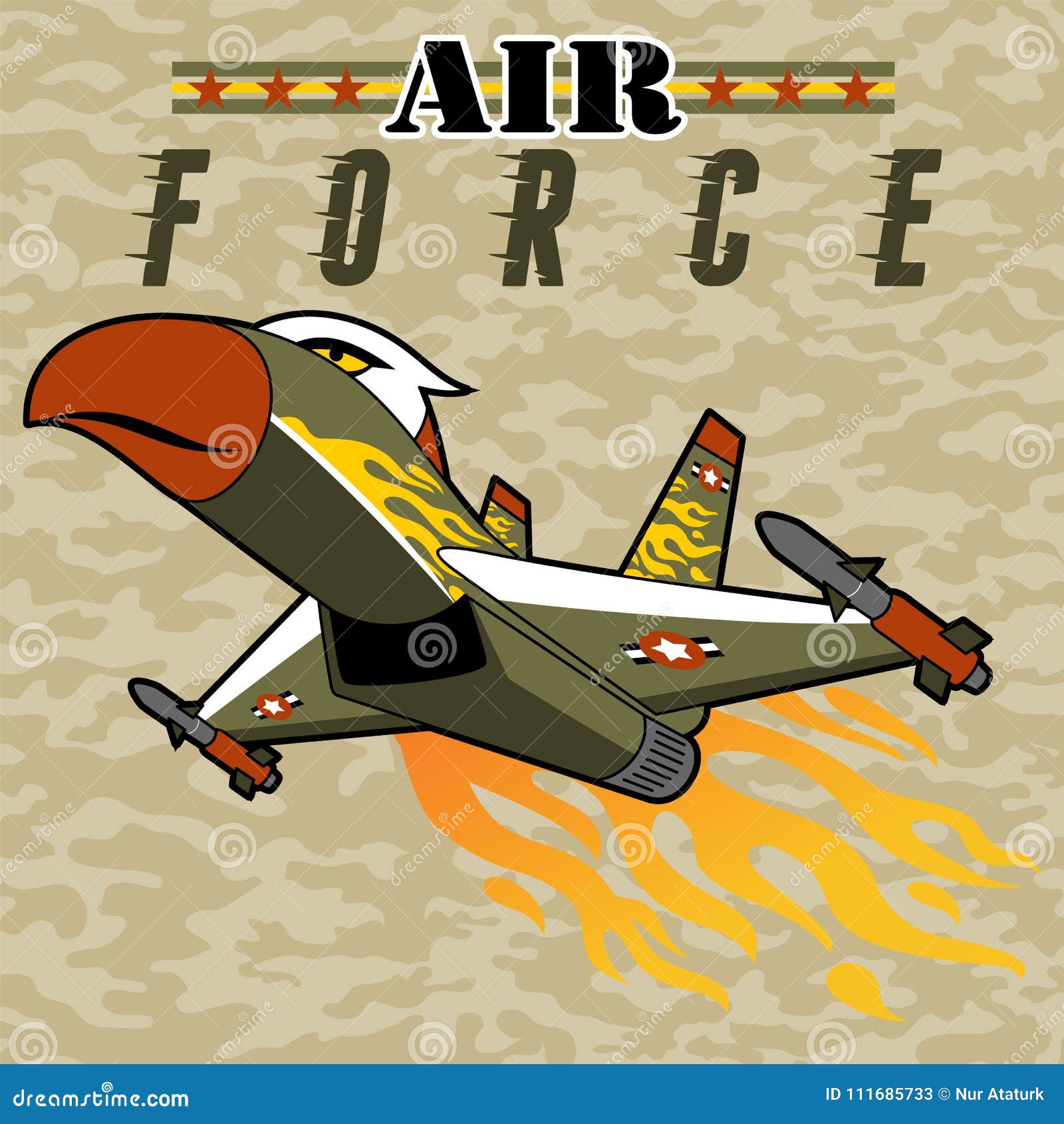 Flying Fighter Jet Cartoon with Missile Stock Vector - Illustration of  icon, fire: 111685733