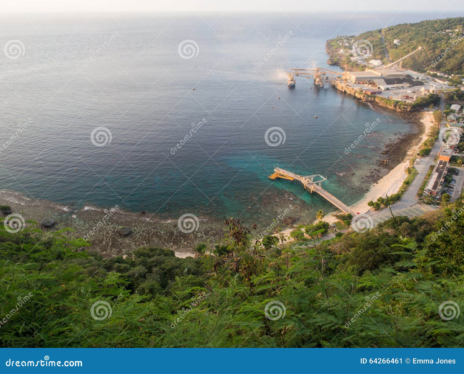 Flying Fish Cove, Christmas Island, Australia Stock Image - Image