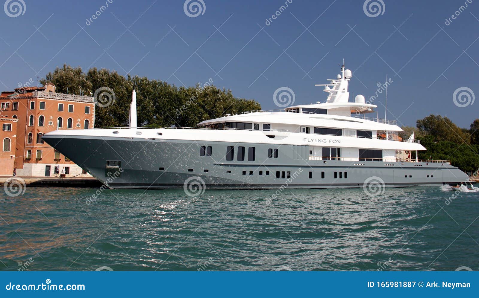 super yachts moored in venice