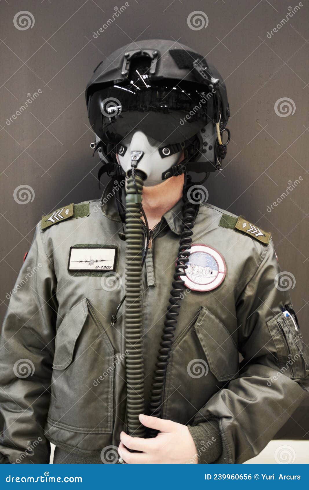 Flying Gear. a Pilot Standing in His Flight Gear. Stock Photo - Image ...