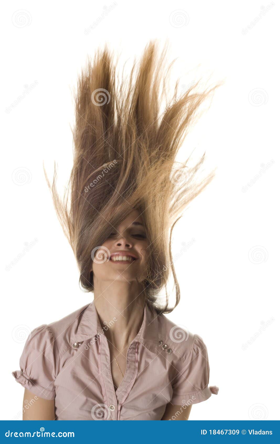 Flying hair stock image. Image of daydreaming, model 18467309