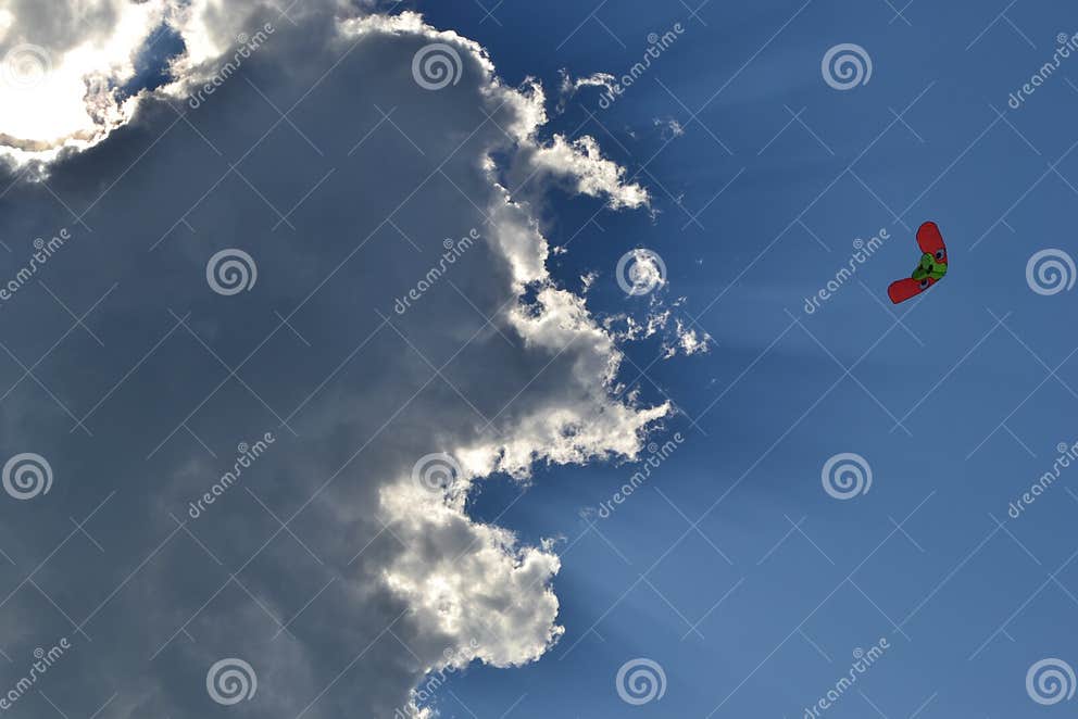 Flying kite Dog stock photo. Image of flashing, beam 38192414