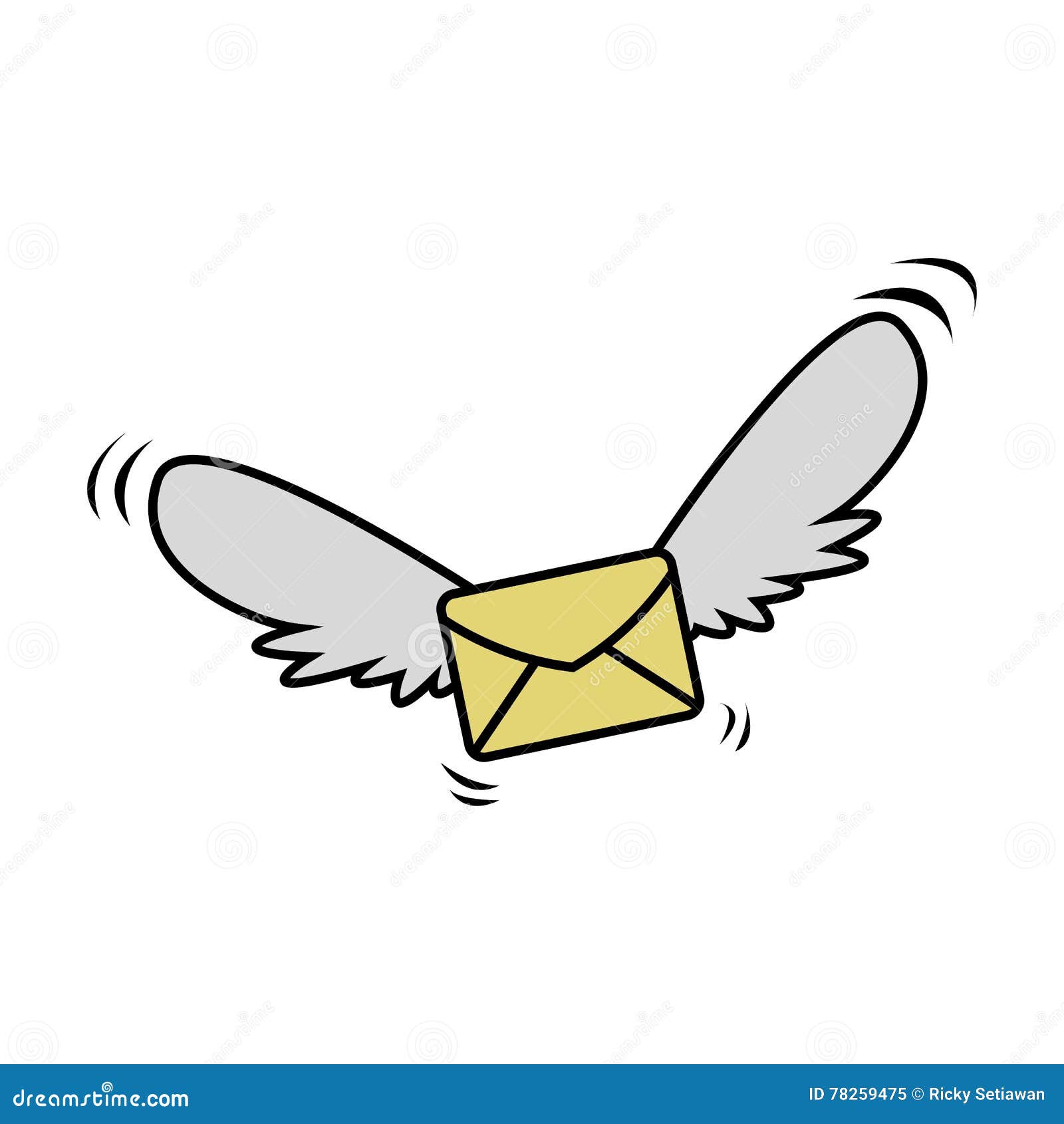 Flying Mail Stock Illustration Illustration Of Envelope 78259475