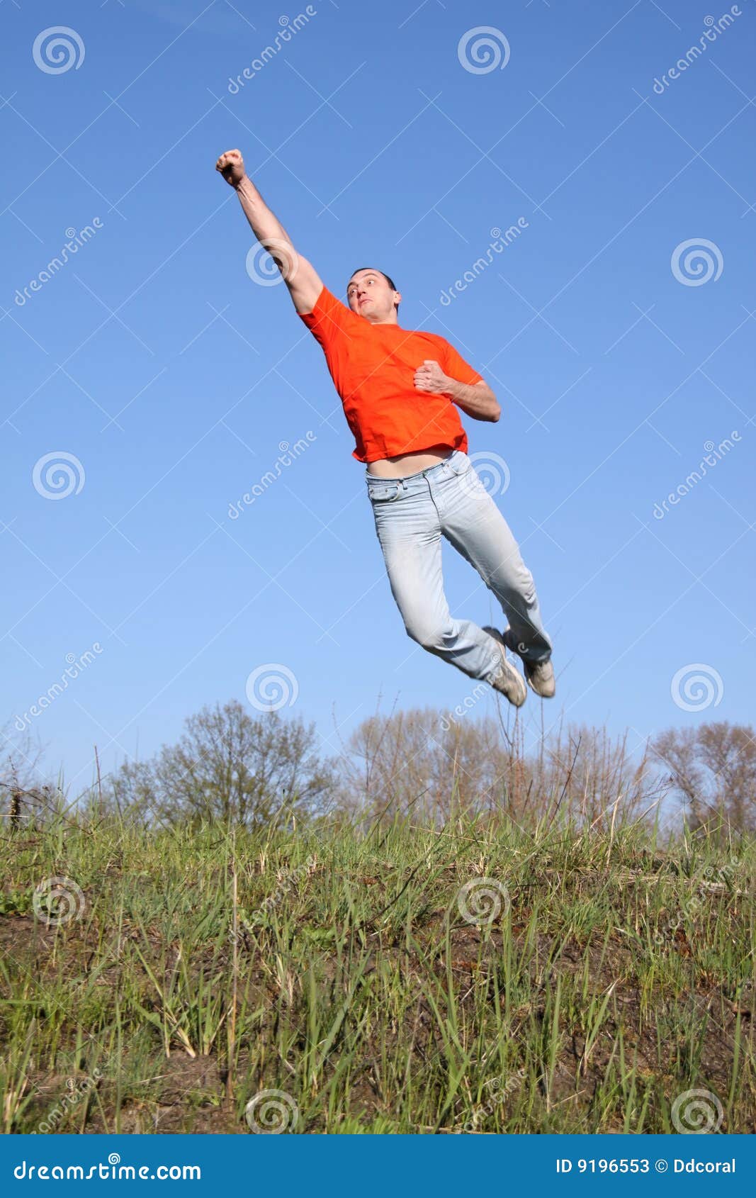 Flying man stock image. Image of liberty, freedom, active 9196553