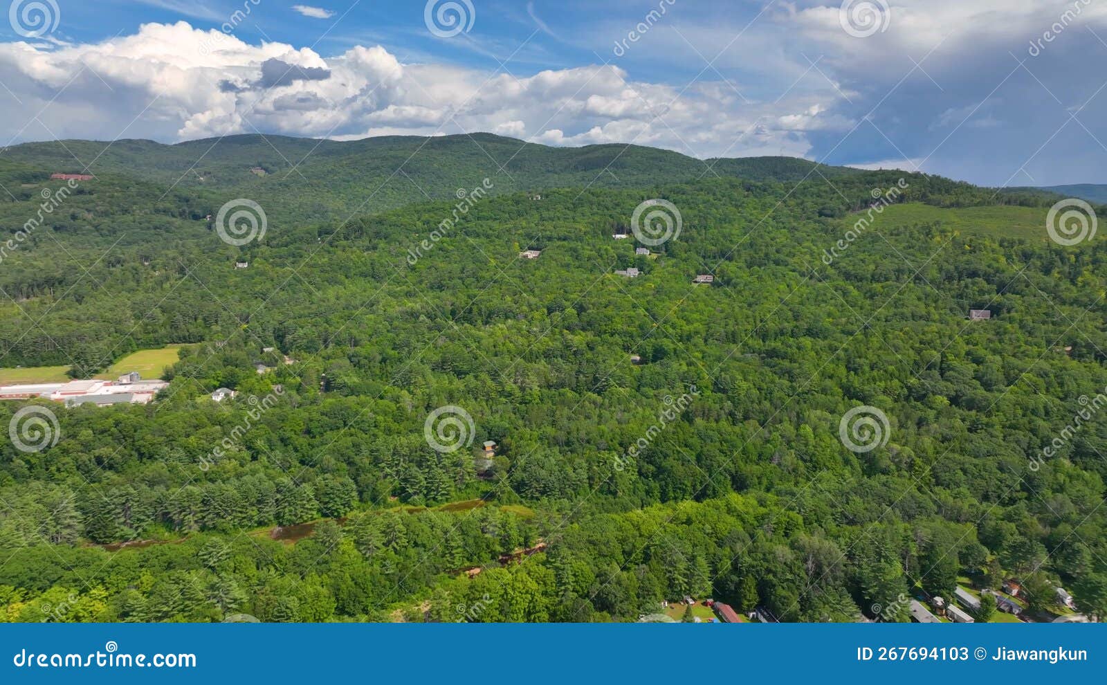 Campton Mountain Aerial View, Campton, NH, USA Stock Video Video of
