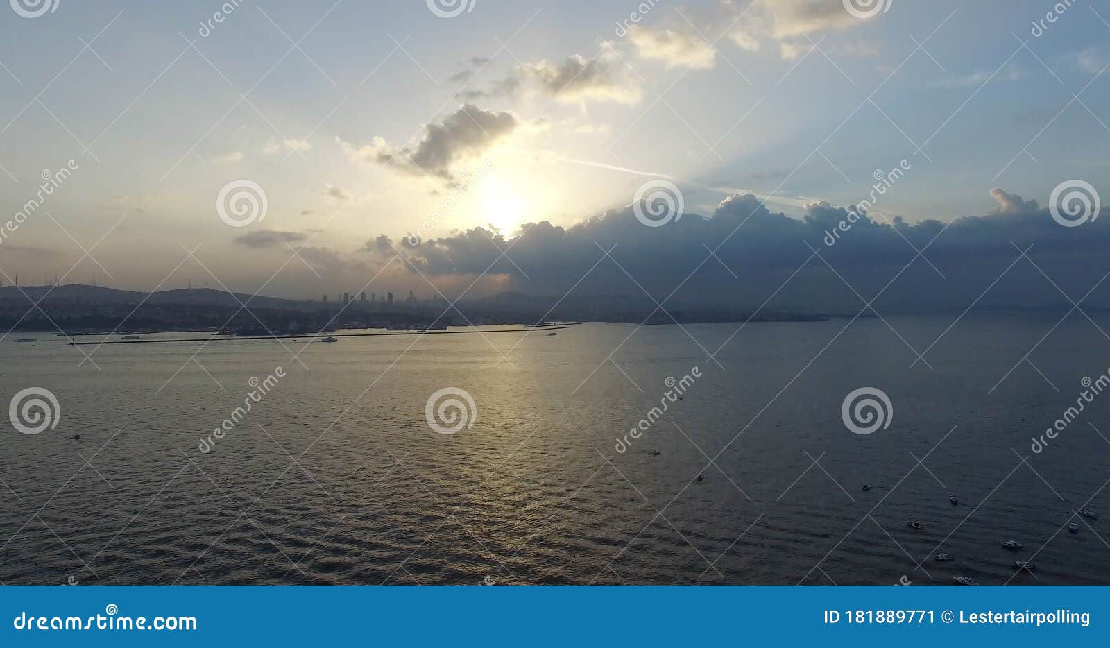Flying Over Istanbul the District of the Old City Stock Image Image