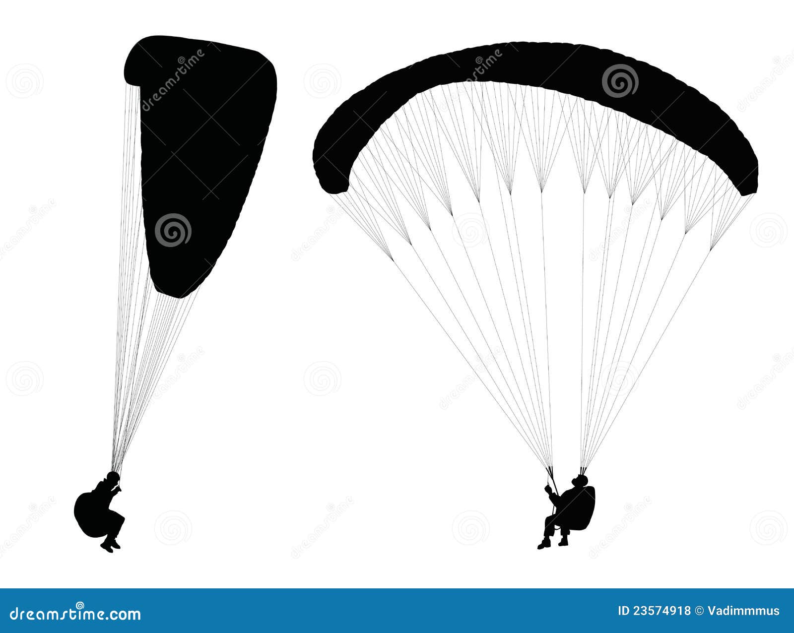 flying paraglider
