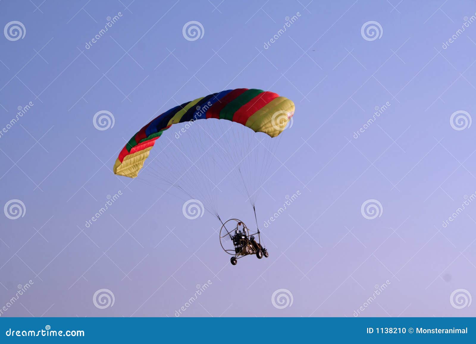 flying paraglider in the sky