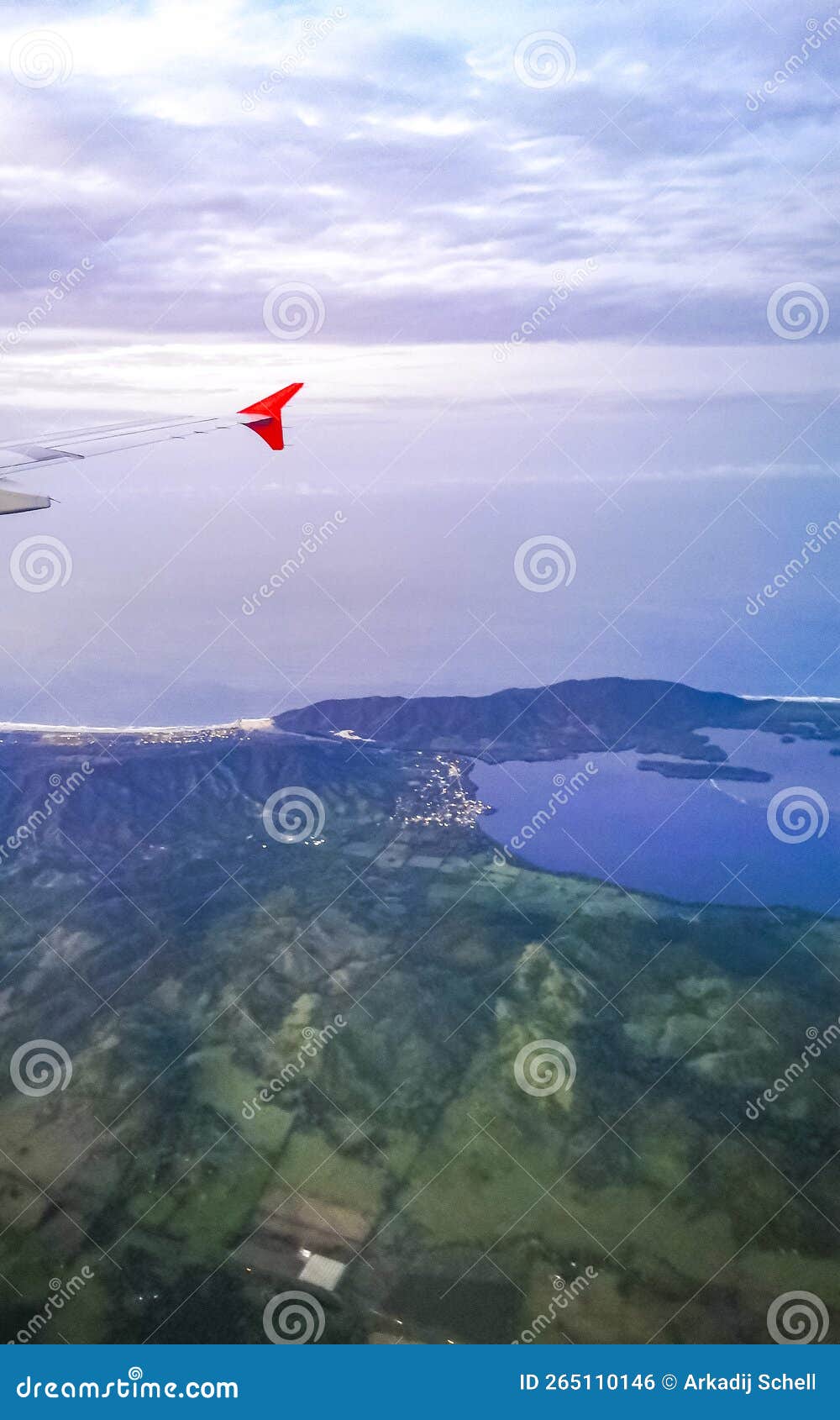 Flying in Plane Over Coast of Oaxaca Mexico Stock Photo Image of