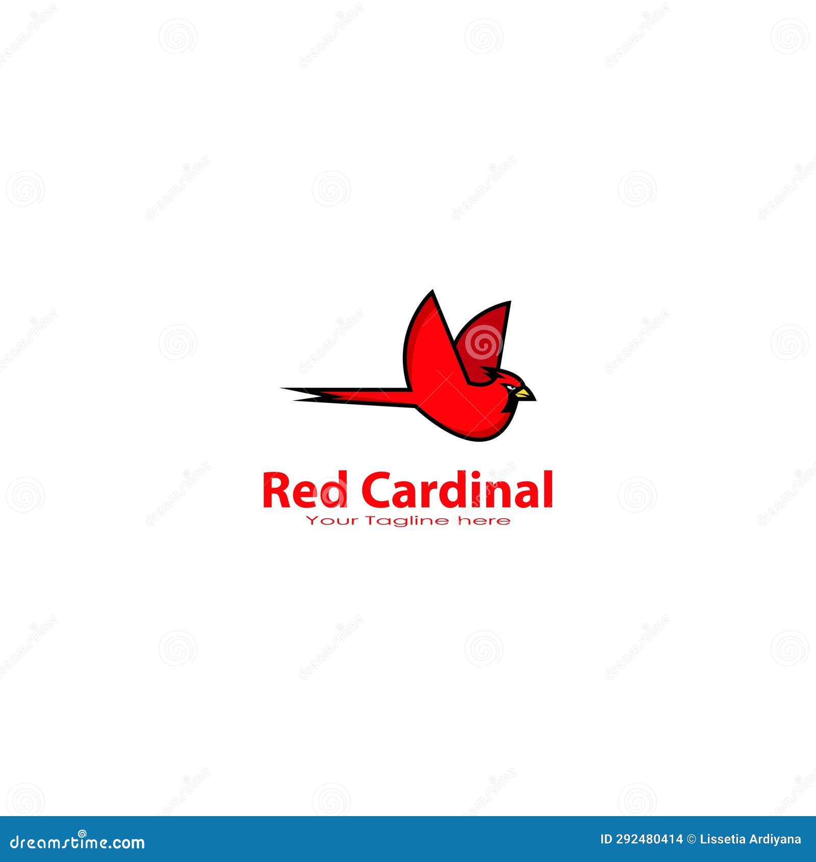 Flying Red Cardinal Logo Vector Graphics Stock Vector - Illustration of ...