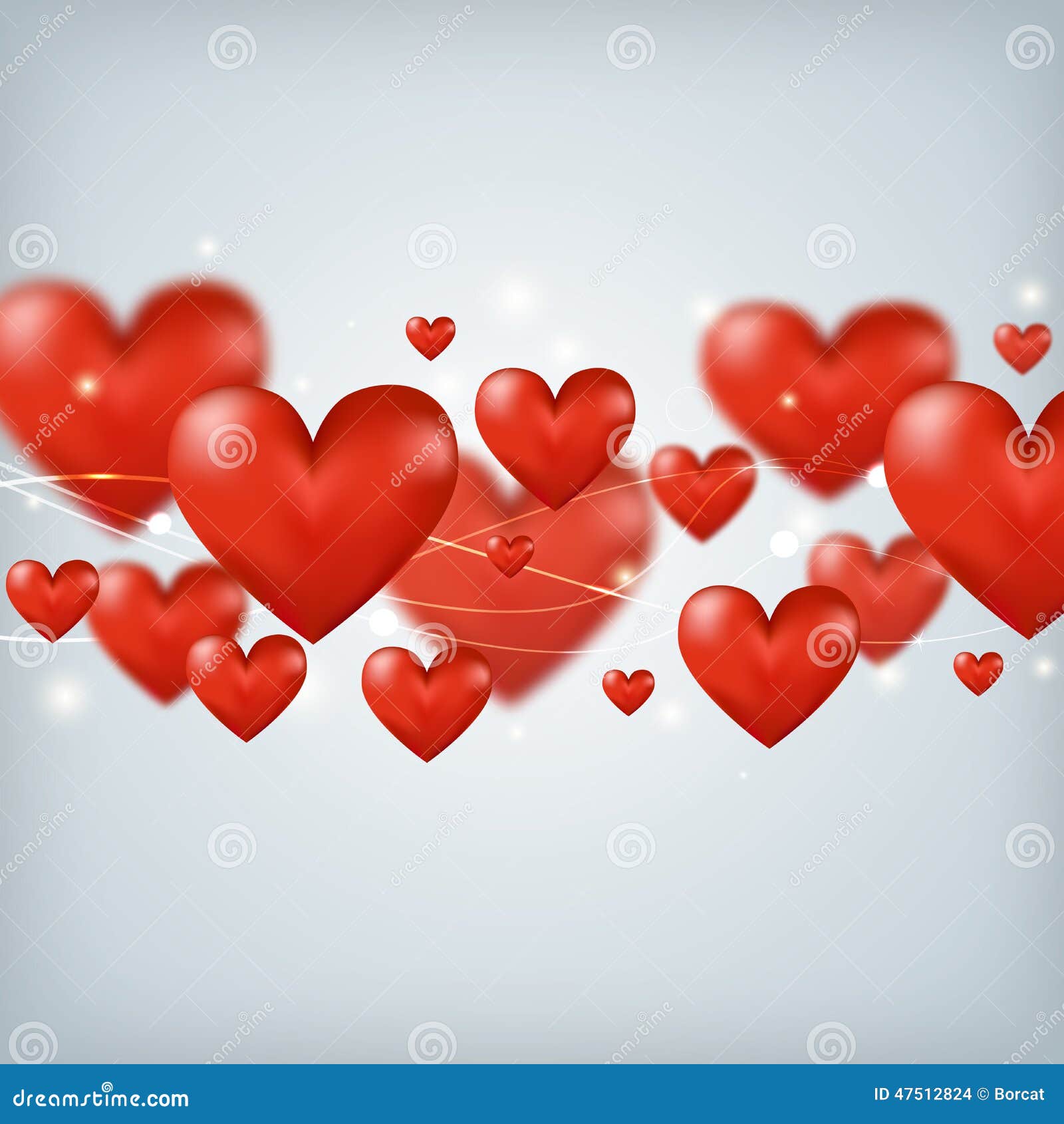 Flying red hearts Happy Valentine s Day, great for your design.