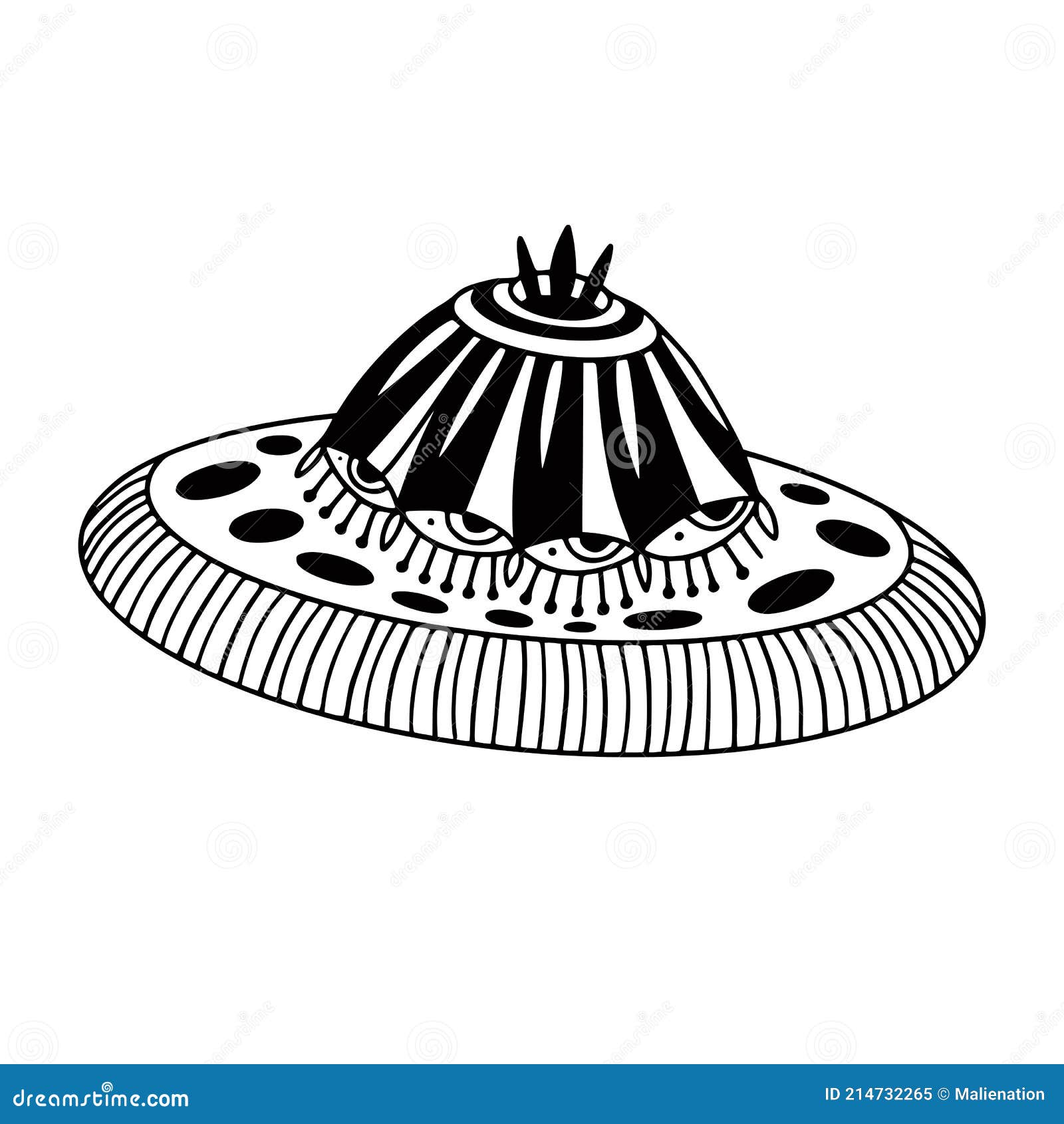 flying saucer illustratio. t-shirt print . ufo tattoo art
