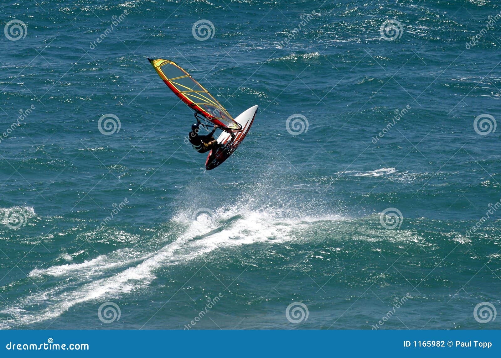 Flying Windsurfer Windsurfing in Hawaii Stock Photo Image of surfer