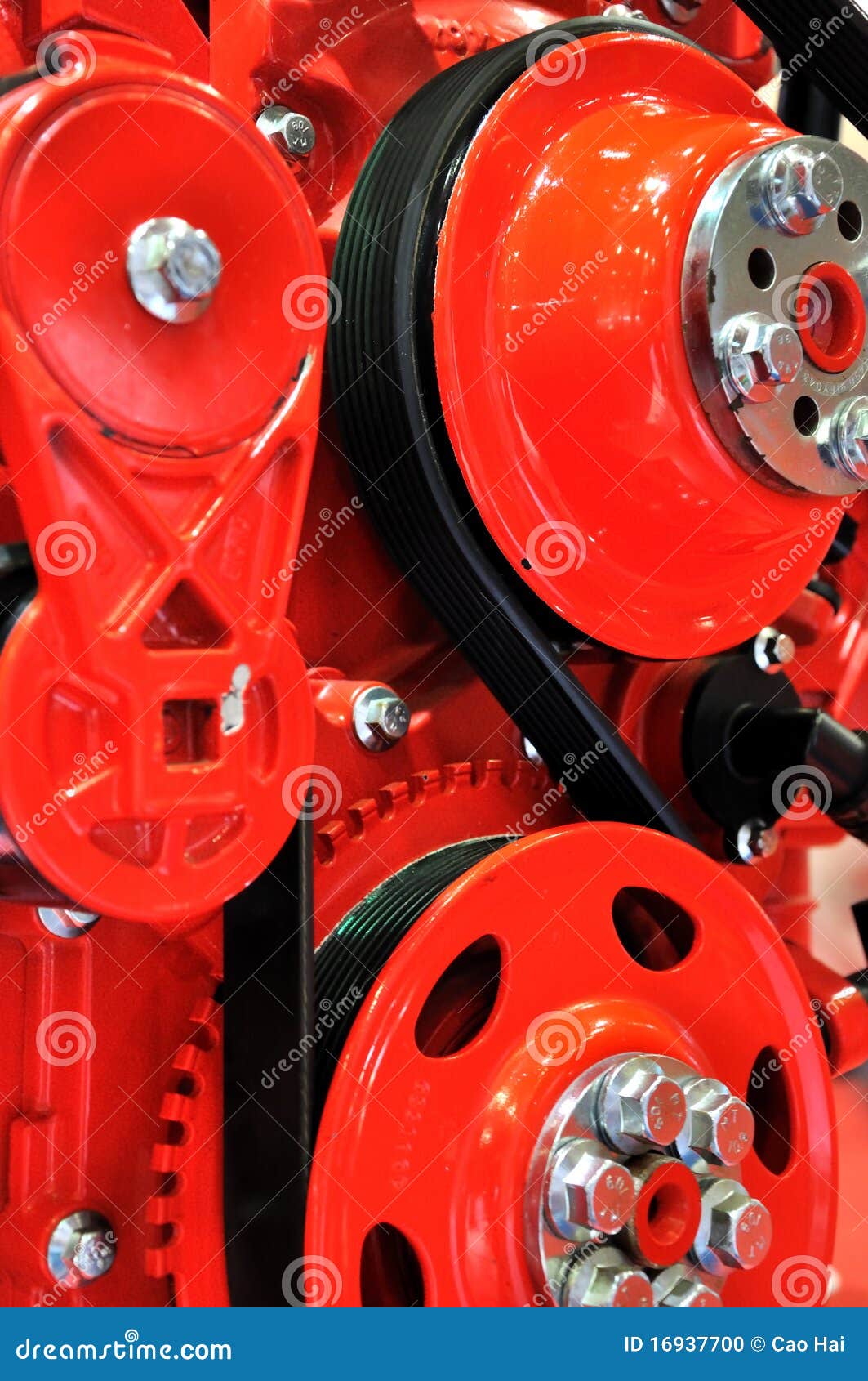 Flywheel And Belt On Vehicle Engine Stock Photo Image of flywheel