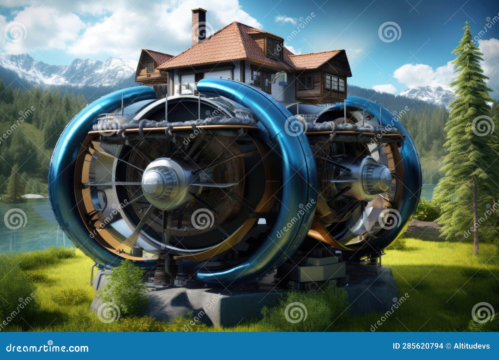 Flywheel Energy Storage System in Motion Stock Photo Image of