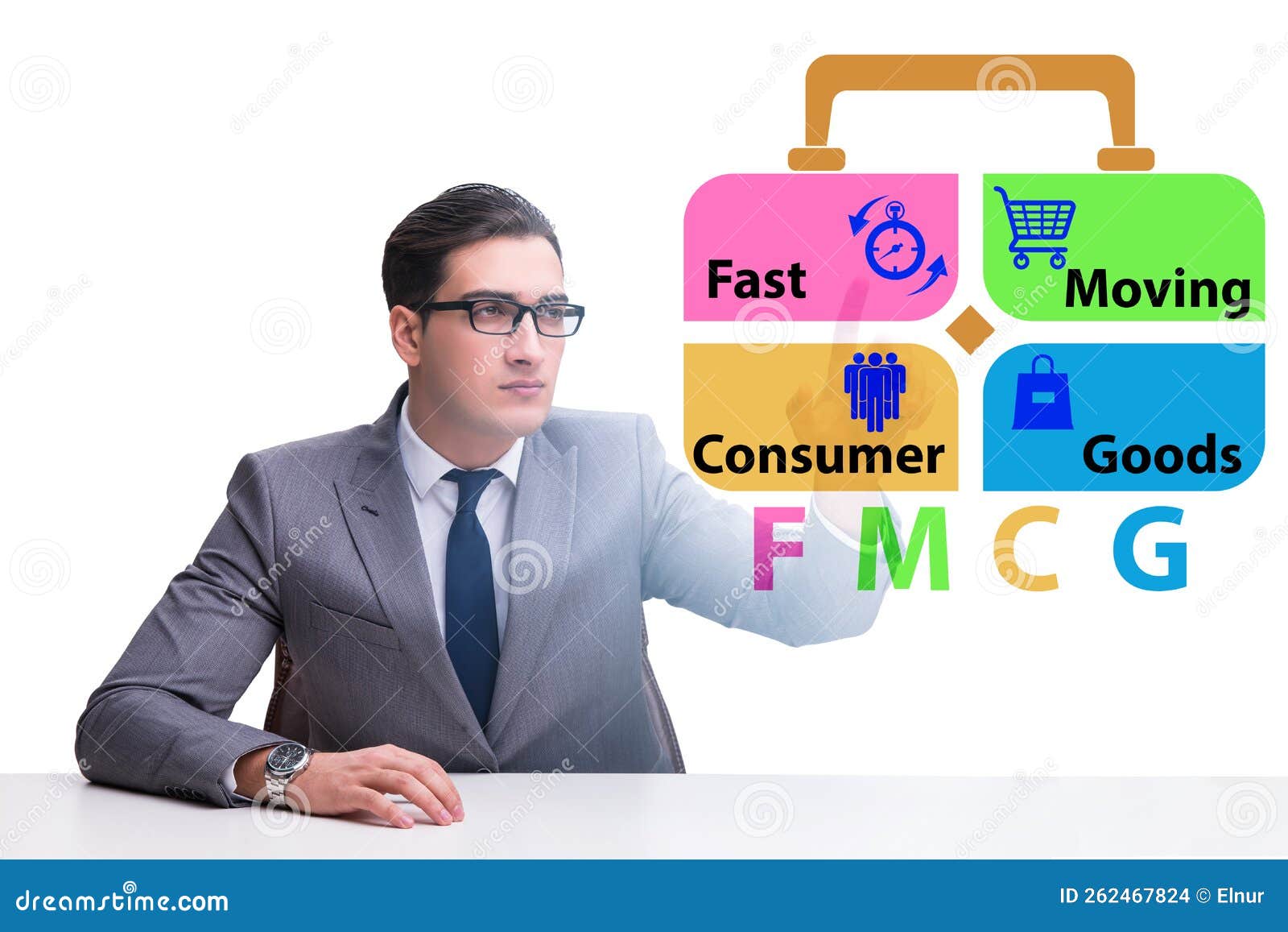 FMCG Concept Icon. Fast Moving Consumer Goods Idea Thin Line