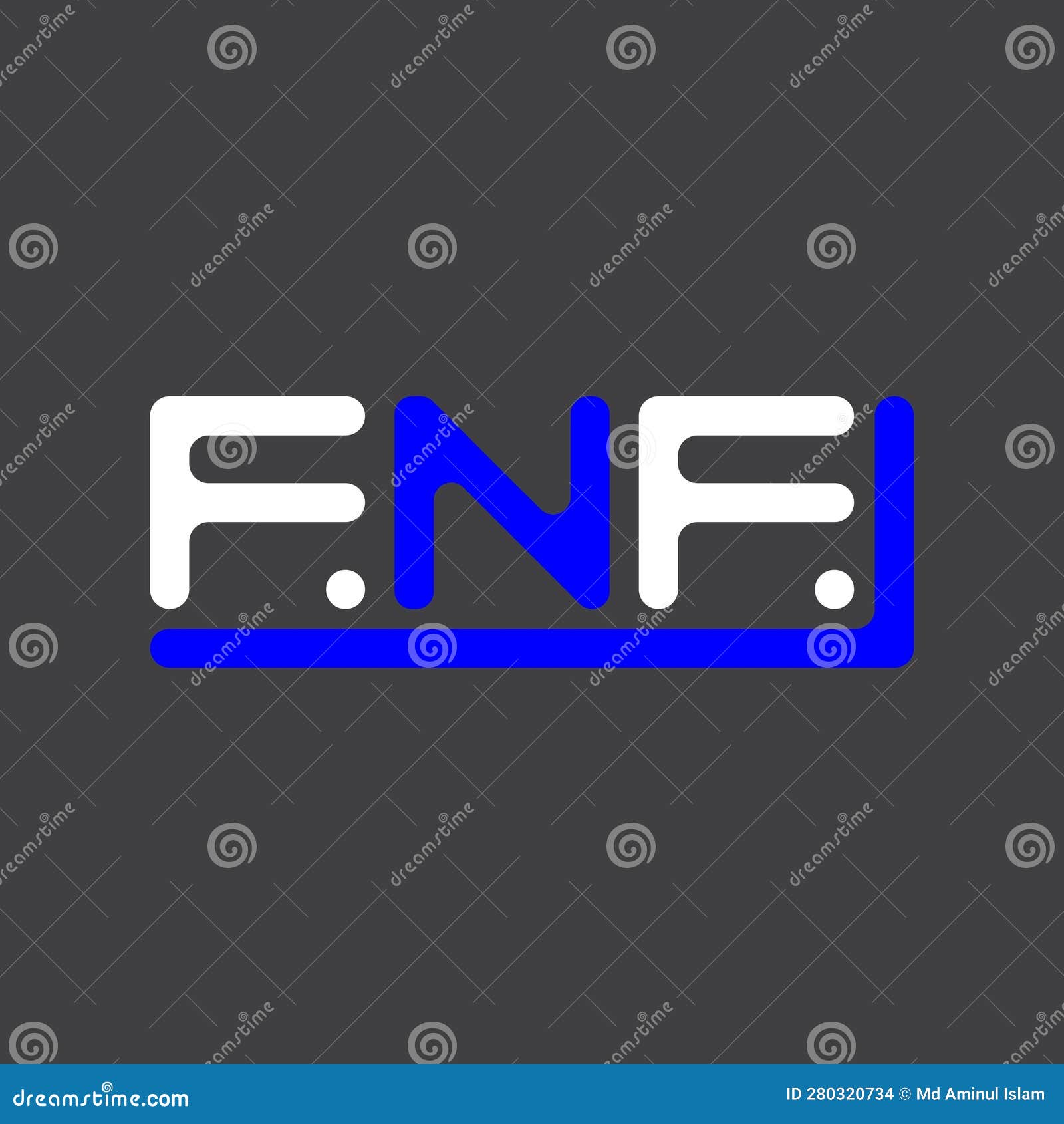 FNF Letter Logo Creative Design with Vector Graphic, FNF Simple and