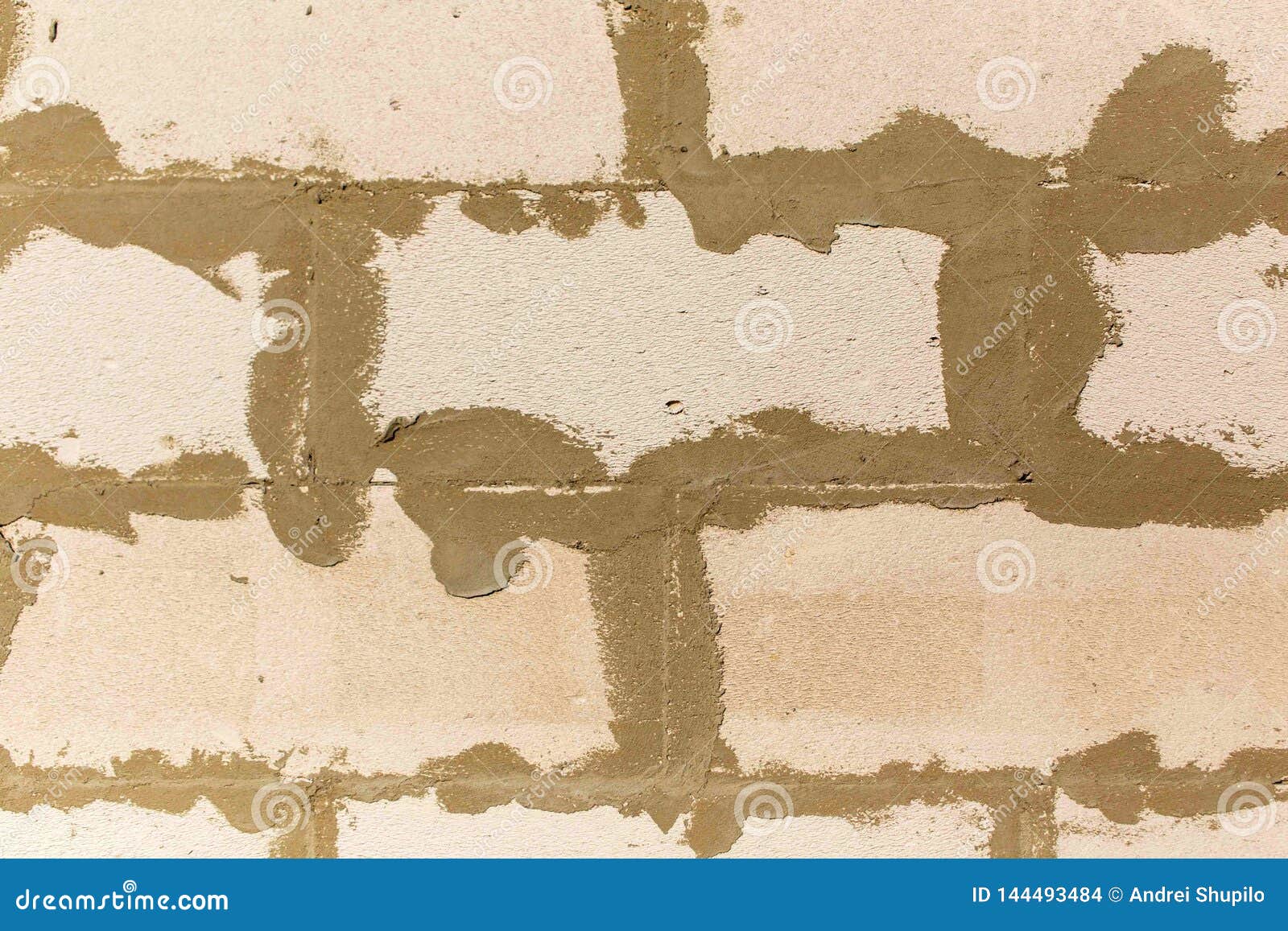 Foam Concrete Bricks in the Wall As an Abstract Background Stock Photo Image of plaster, wall