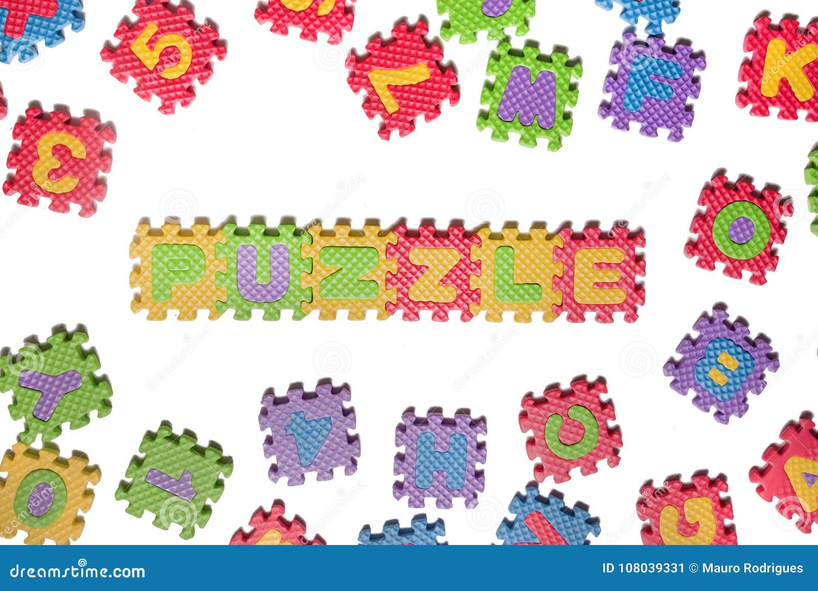 Foam Puzzle Letter Uppercase Stock Image - Image of game, isolated