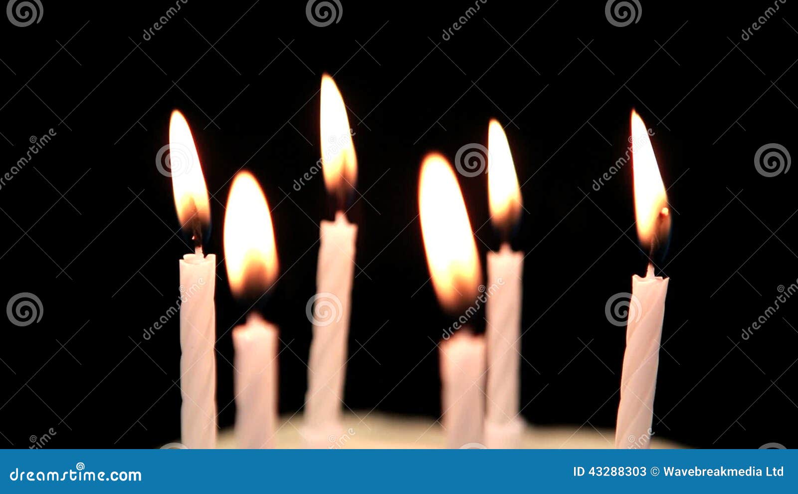 Focus on Birthday Candles Being Blown Out Stock Video Video of high