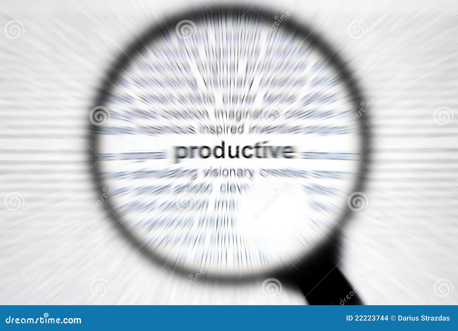 focus or concentrate productive business concept