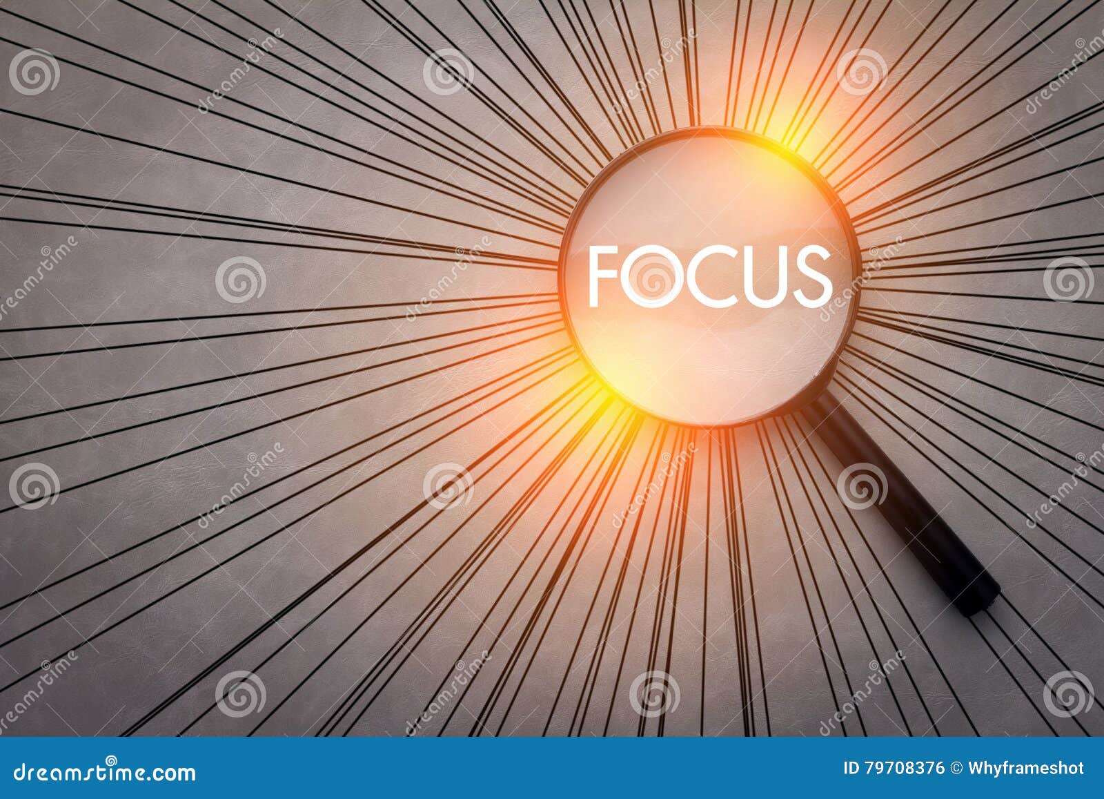 focus concept with magnifying glass