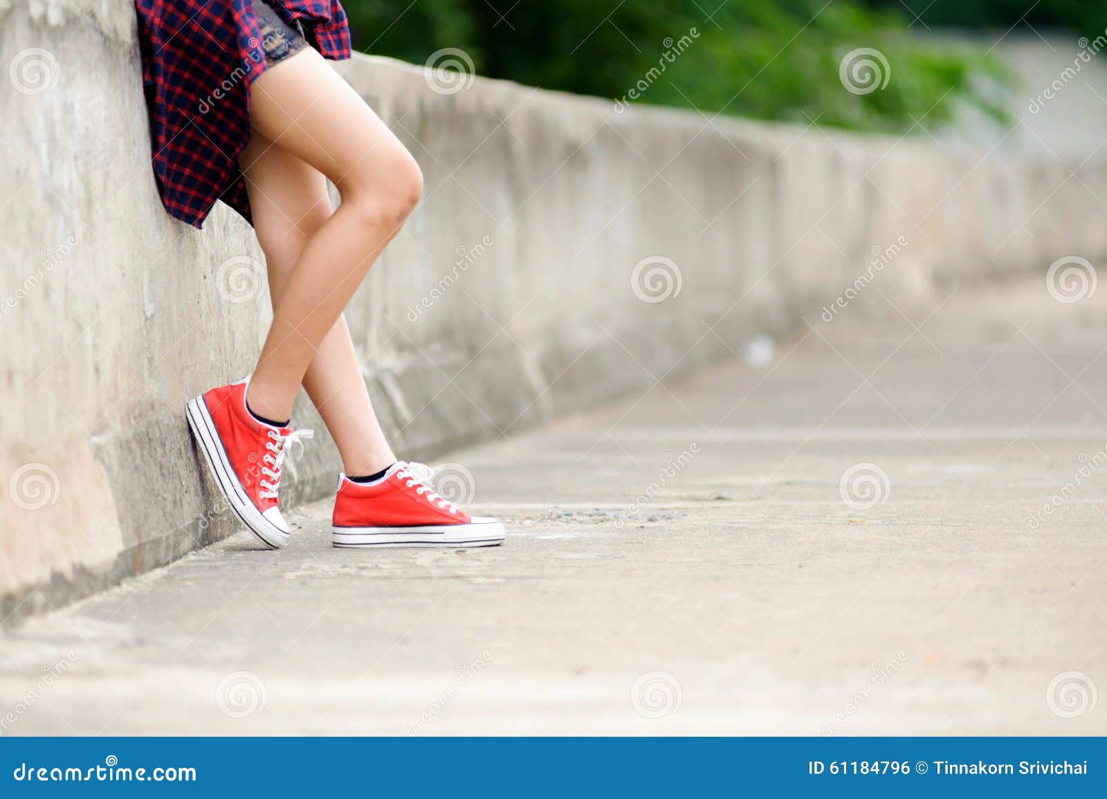 Focus on girl in red shoe stock photo. Image of girl - 61184796