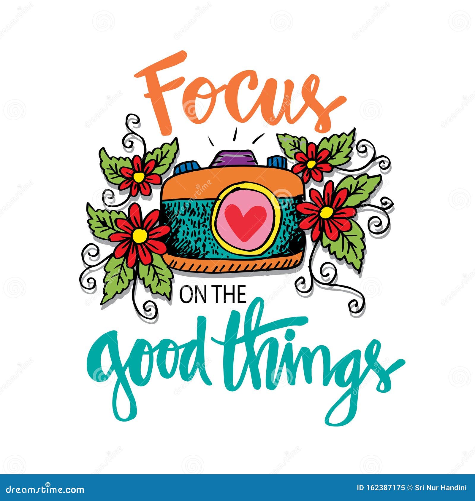 Focus On The Good Things Stock Illustration Illustration Of Focus 162387175