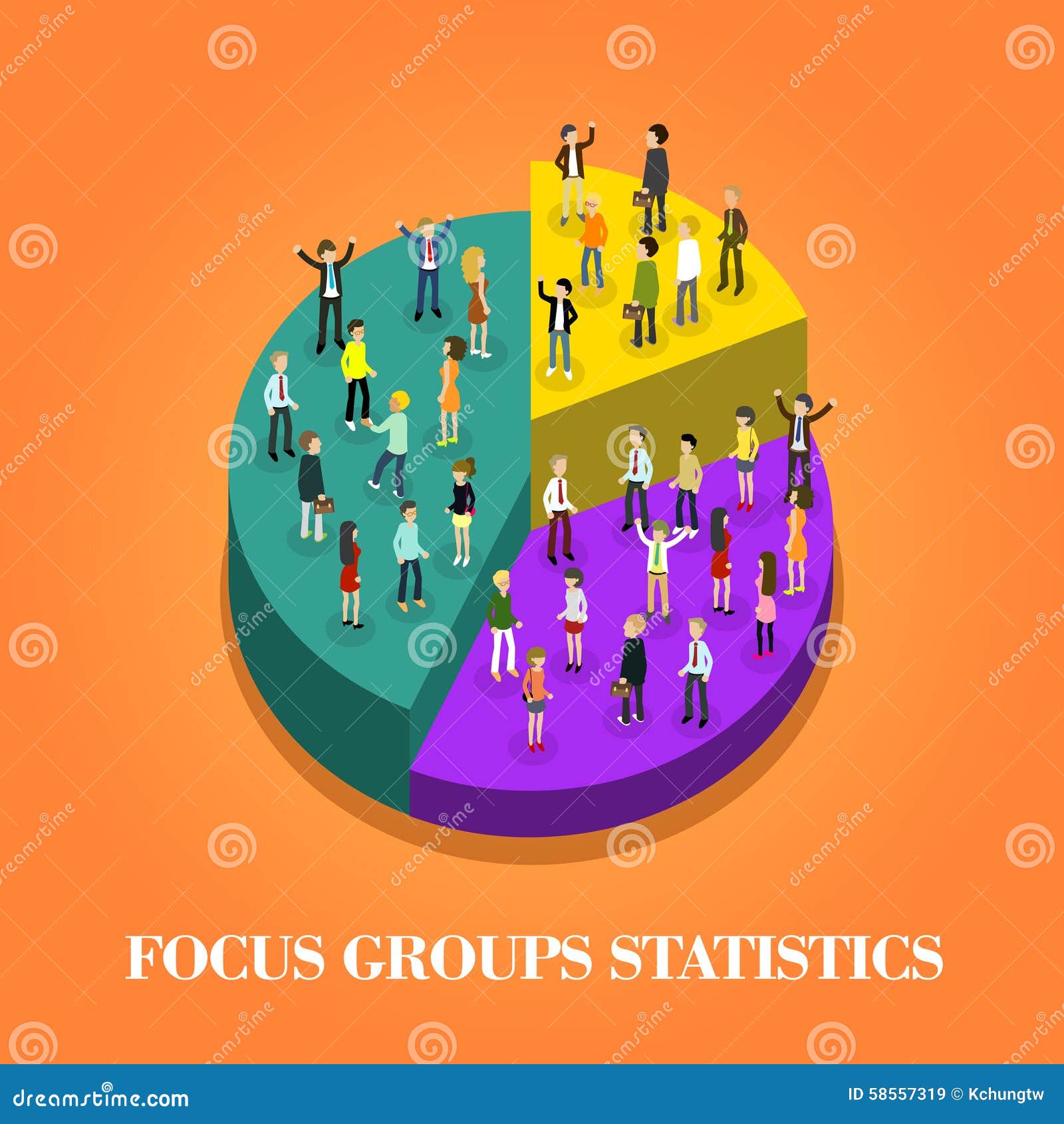 Focus group statistics stock vector. Illustration of male 58557319