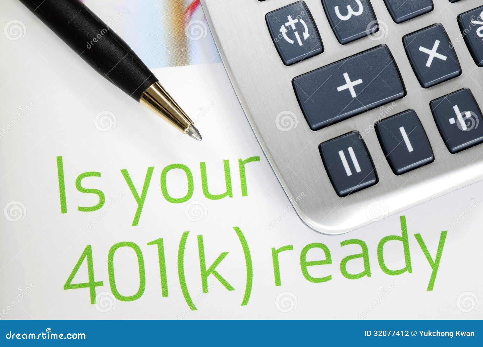Focus on the Investment in the 401K Plan Stock Photo Image of bond
