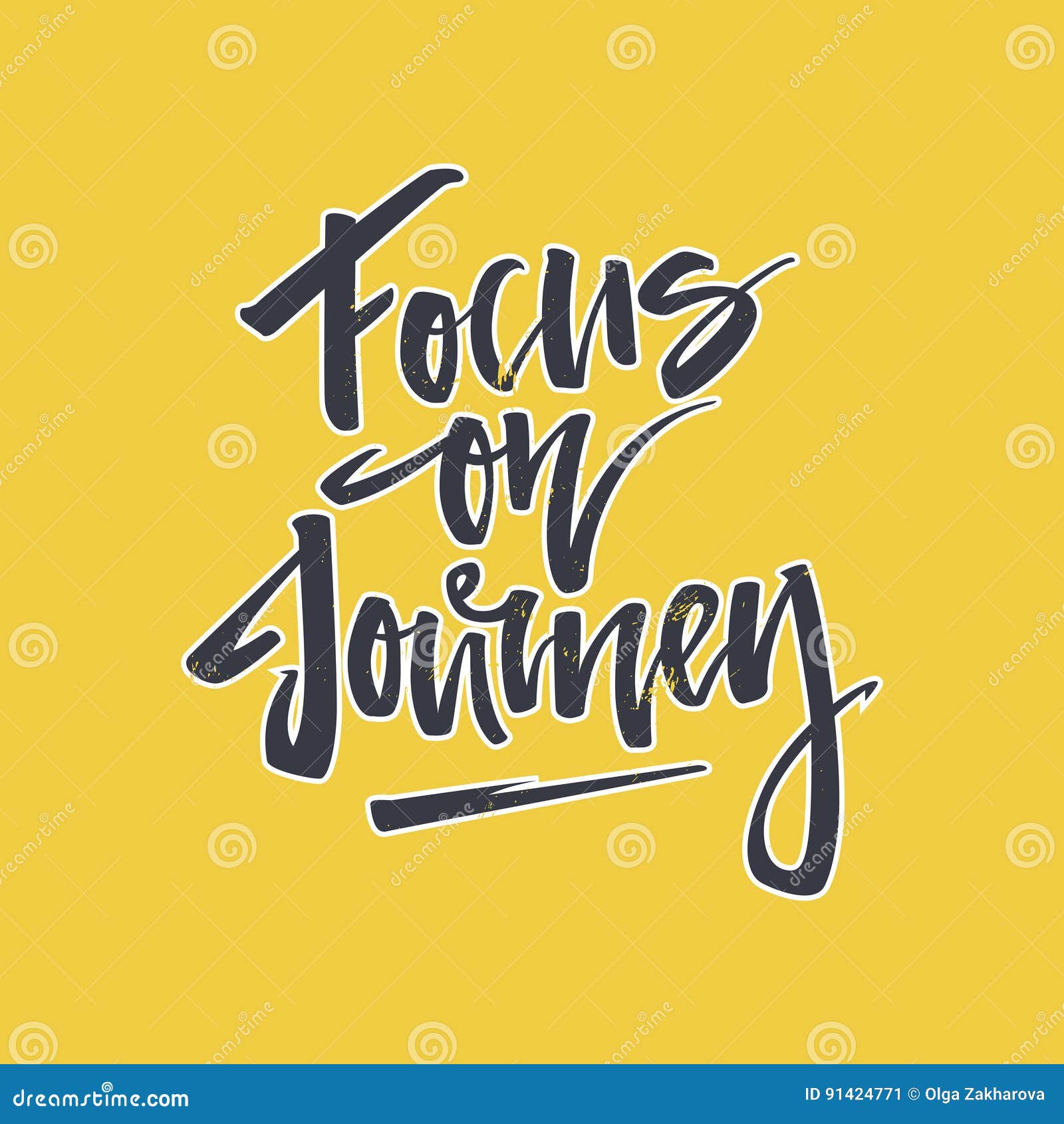 Focus on Journey Lettering stock vector. Illustration of lettering ...
