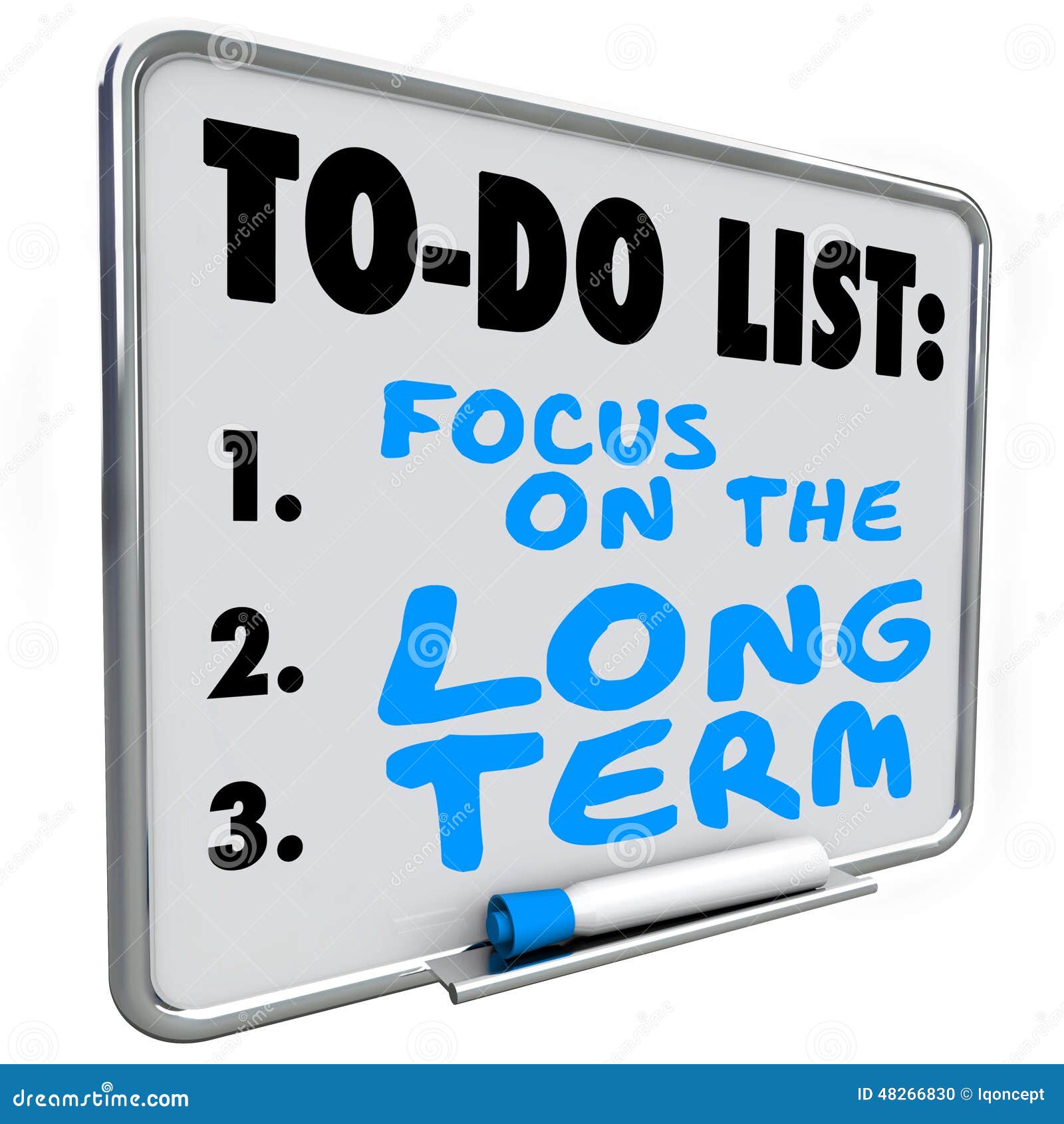 focus on the long term words dry erase board to do list
