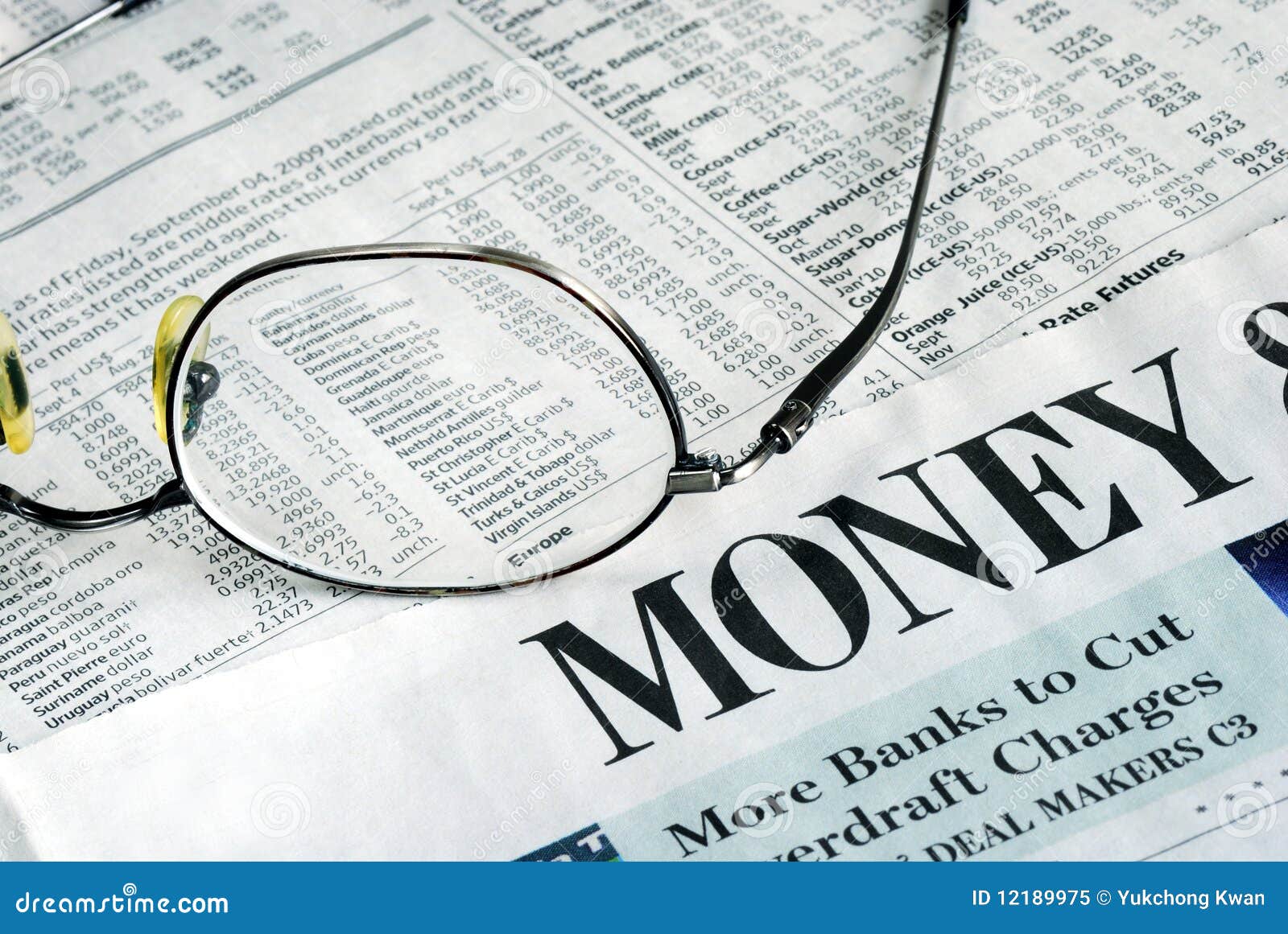 focus on money investing from a newspaper