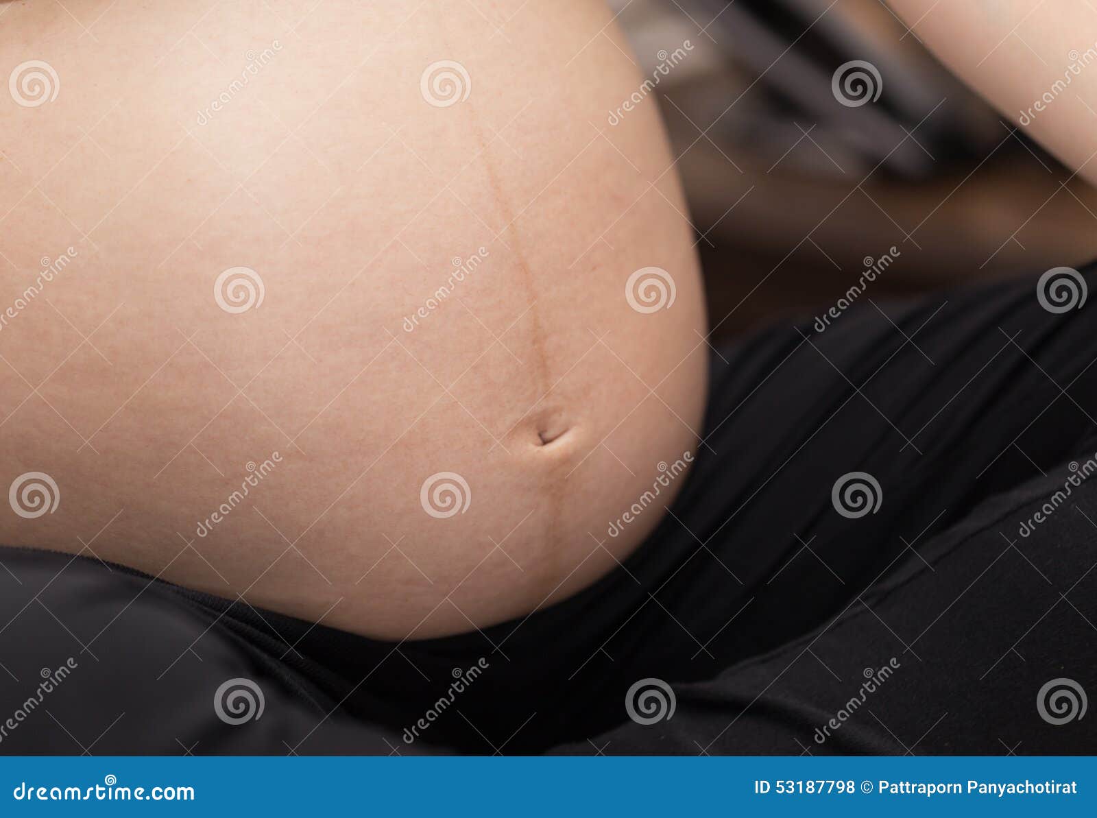 Focus on Pregnant Belly Woman Stock Photo Image of happiness, roundly