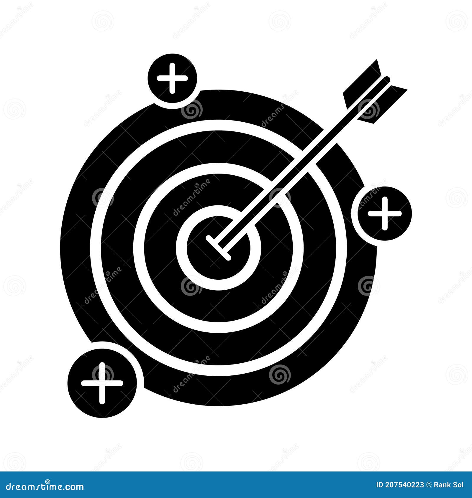 focus on target flat  icon which can easily modify or edit